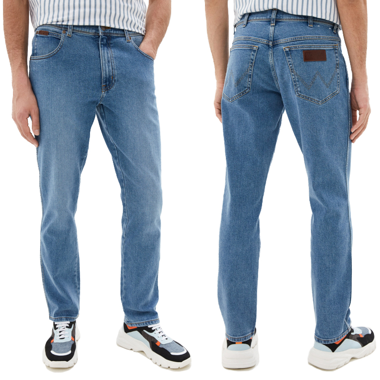 Wrangler Texas Slim Blue Honor Klasické Zúžené Džínové Kalhoty W40 L34
