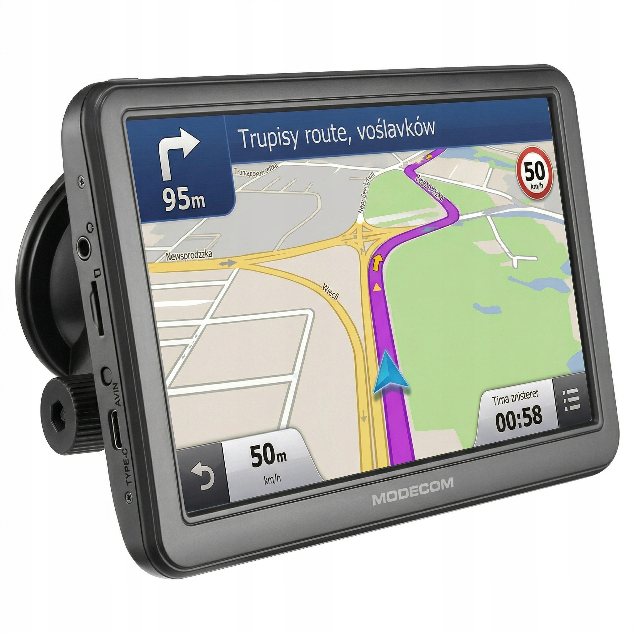 Navigace 7 palců pro nákladní vozidlo Modecom CX 7.0 mapy Tir Bus Fotoradary 2026