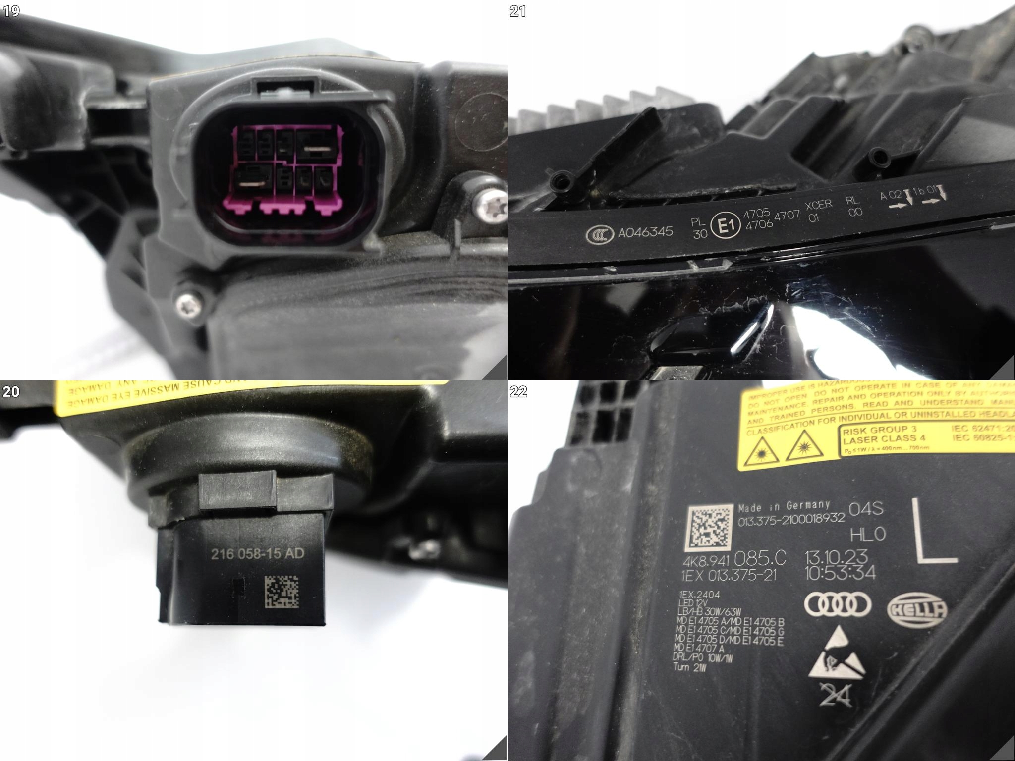 AUDI RS6 4K0 RS7 S7 A7 4K8 C8 19-25 light FULL LED LASER left front EUROPA