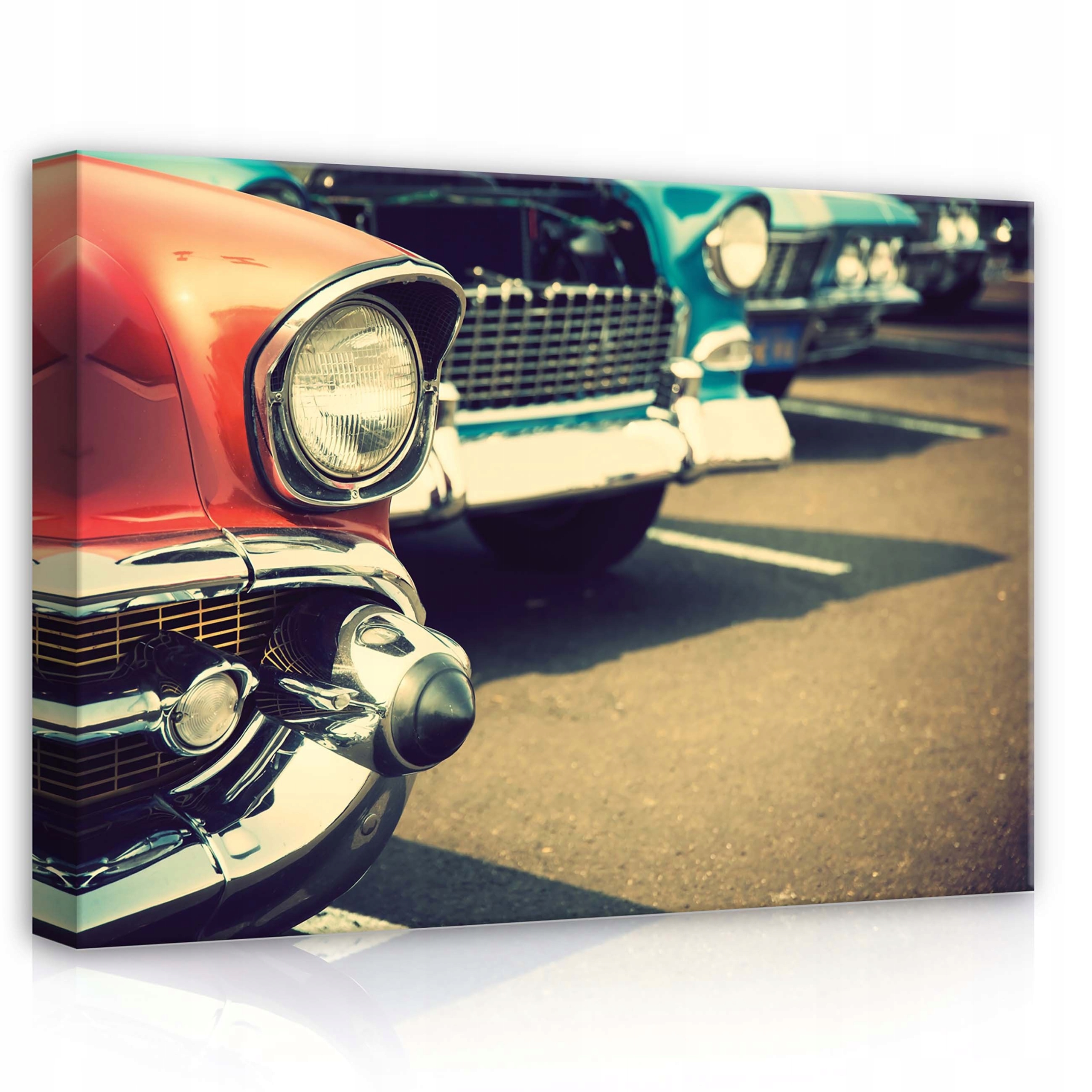 Obraz 70x50 Vintage auto klasik retro chrom nostalgie parkování umění