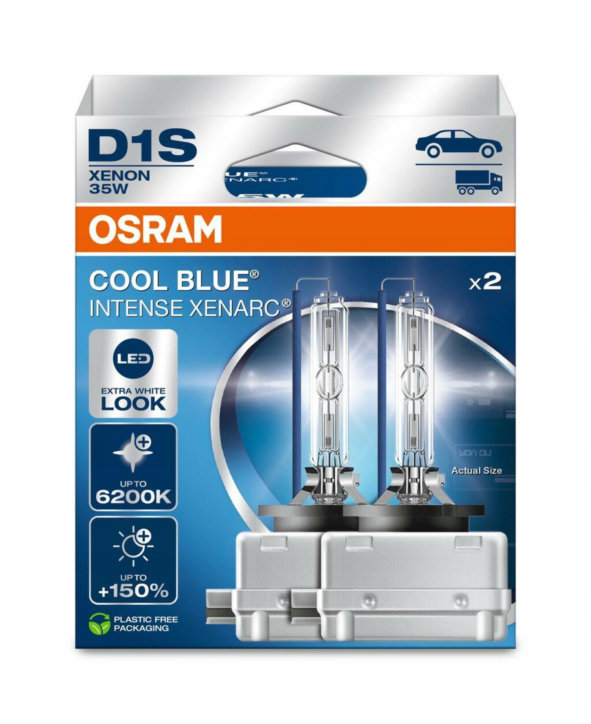 Osram D1S 35W PK32d-2 Xenarc Cool Blue Intense NextGen. 6200K +150% 2ks