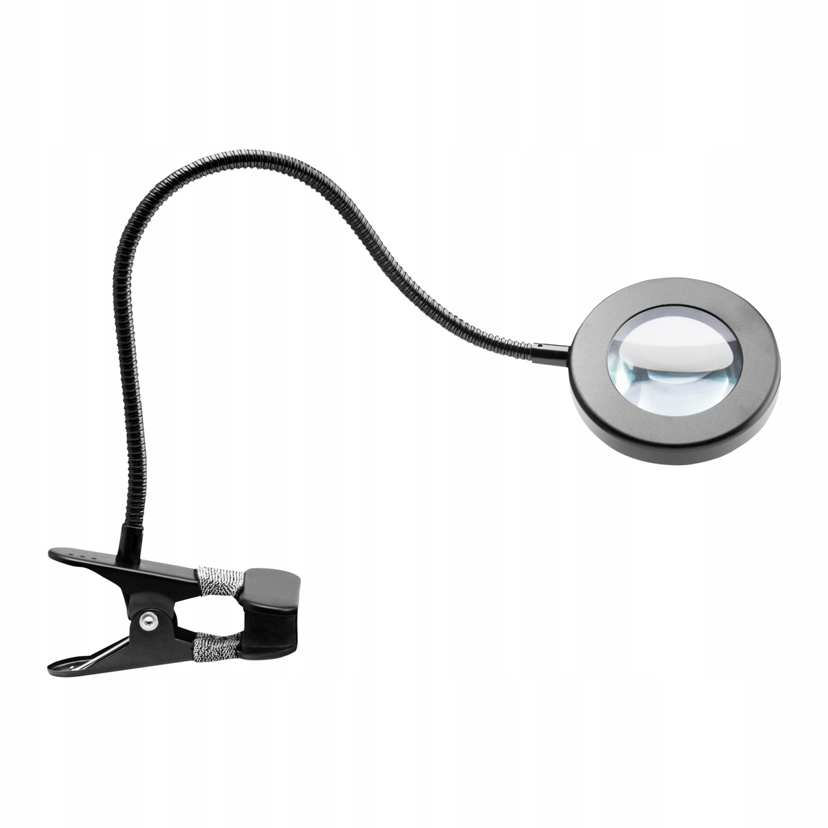 Lampička Led lupa snake ring na stůl černá