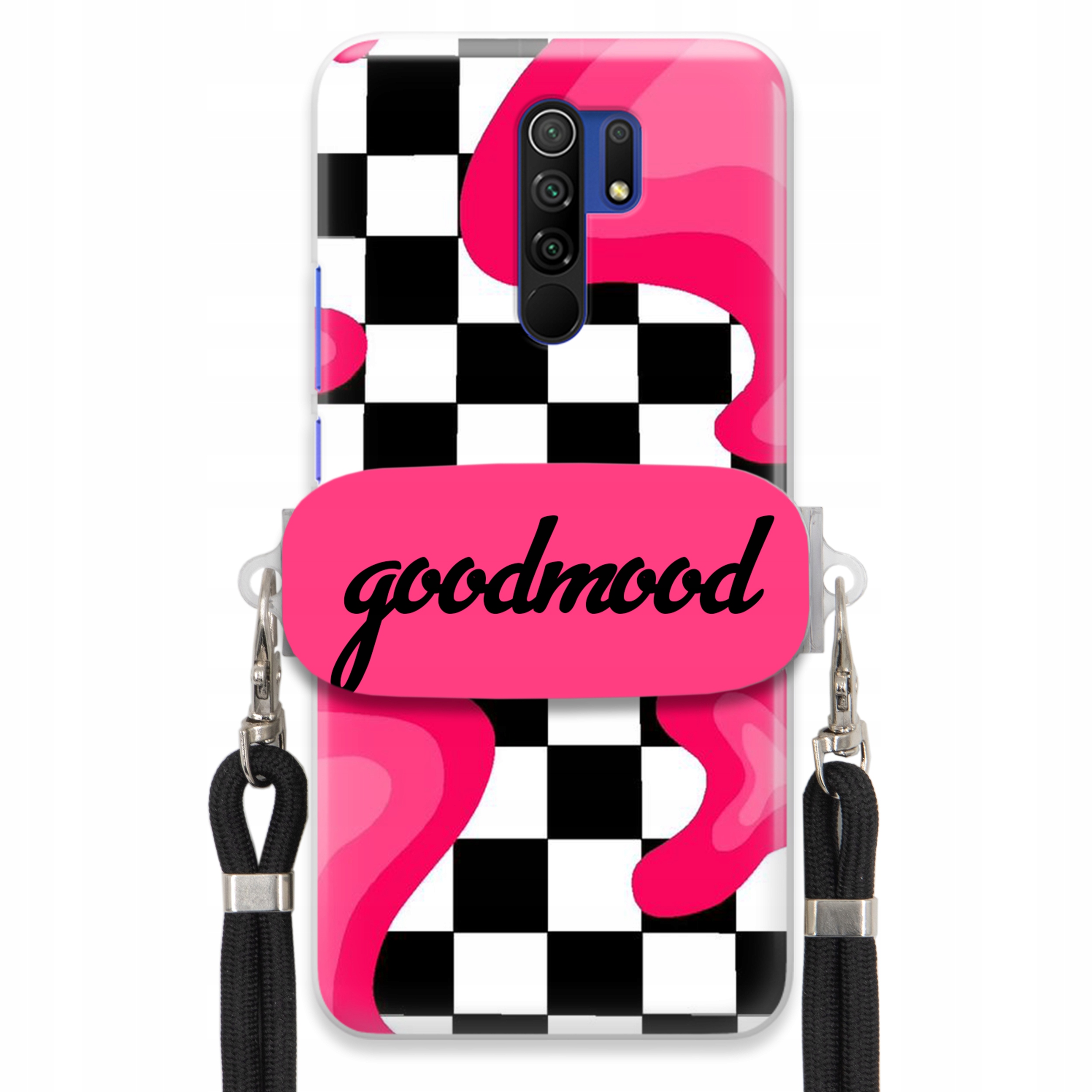 Puzdro Pre Xiaomi Redmi 9 Sada Case Držiak Vodítko Čierna Pre Teen Splash