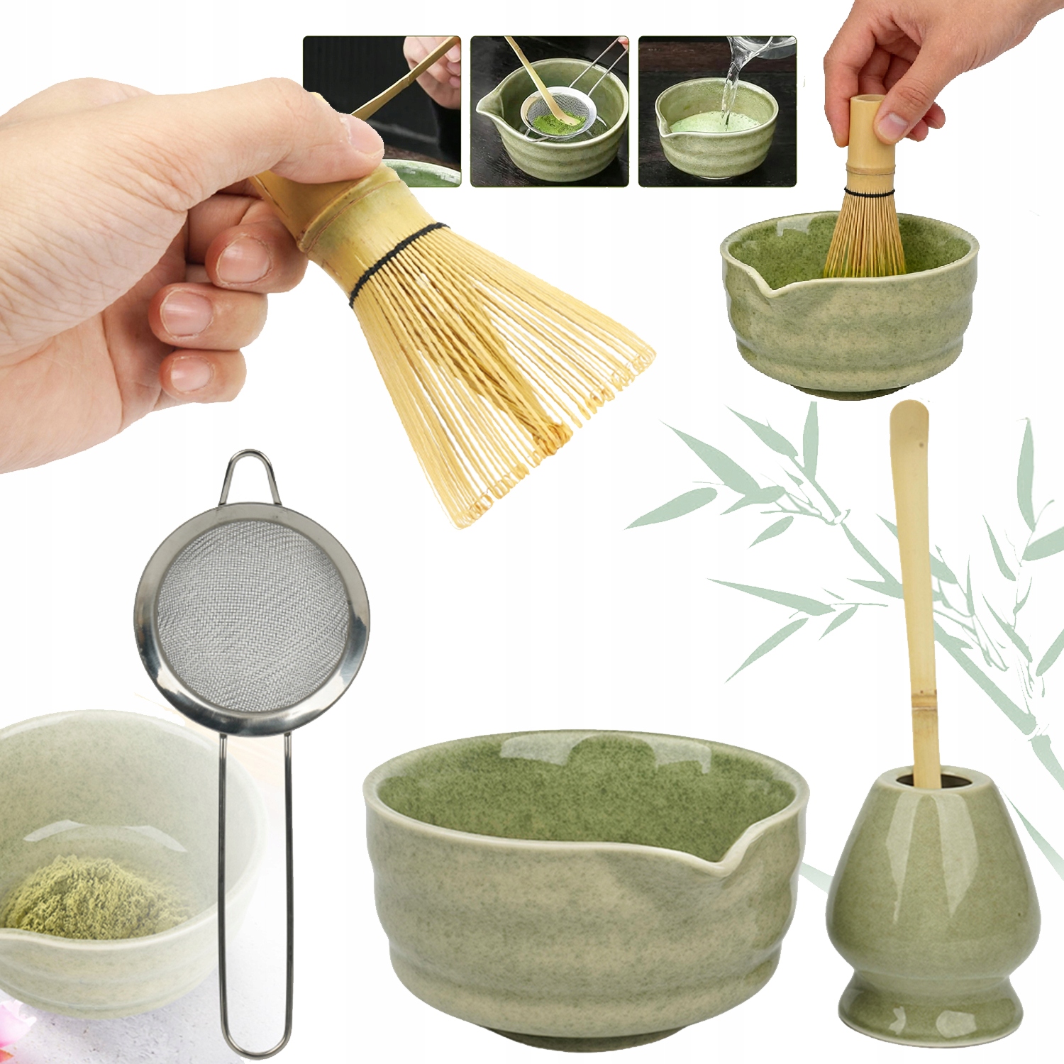 Levně 5 Ks Sada Na Přípravu Čaje Matcha, Míchadlo Matcha