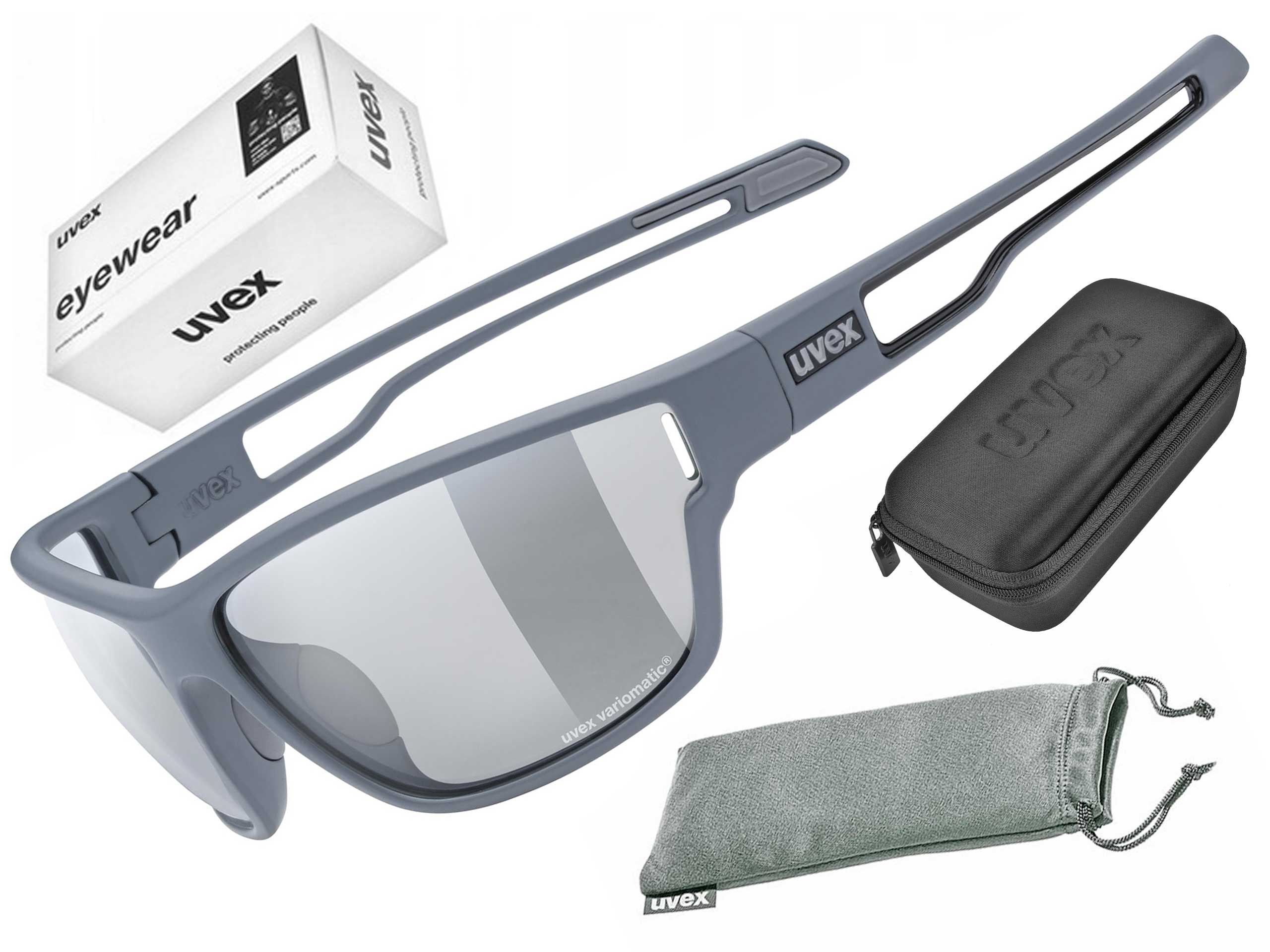 Fotochromatické brýle Uvex Sportstyle 806 Vario šedá matná S1-S3