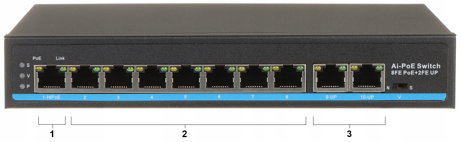 Switch Poe GTX-A1-10-82 8-PORTOWY