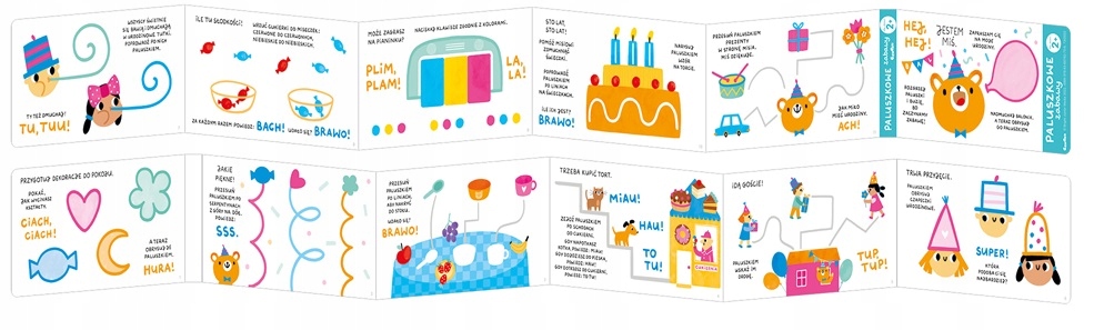 Książeczka Dla Dziecka 2 Lata PALUSZKOWE ZABAWY Okładka twarda