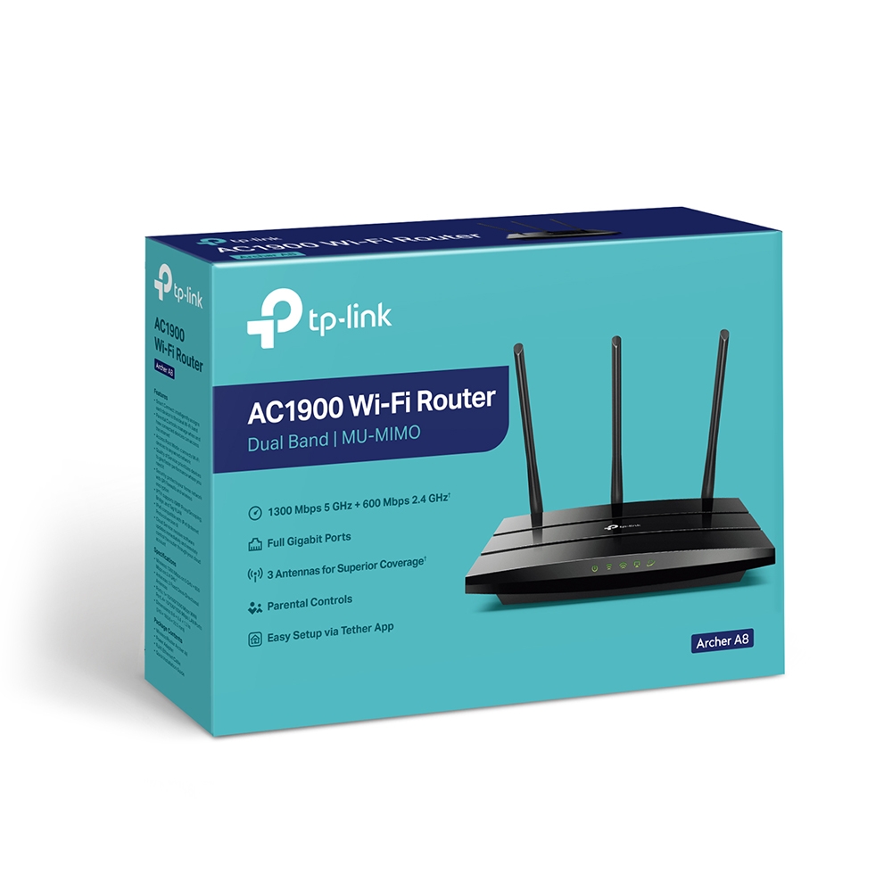 Маршрутизатор TP-Link Archer A8 2,4 / 5 ГГц 4xlan Wi-Fi Internal Modem no modem