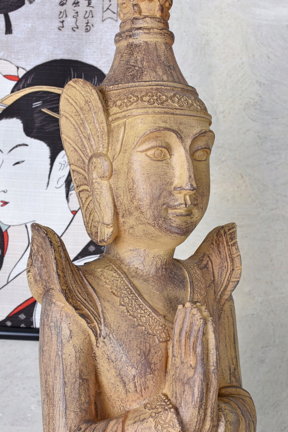 Wysoka Rzeźba Stojący Budda Feng Shui Budda 96cm Producent Antyki24