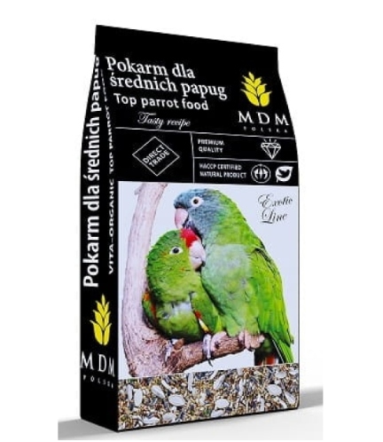 Levně Krmivo pro střední papoušky Pś Vita-organic 10kg MDM