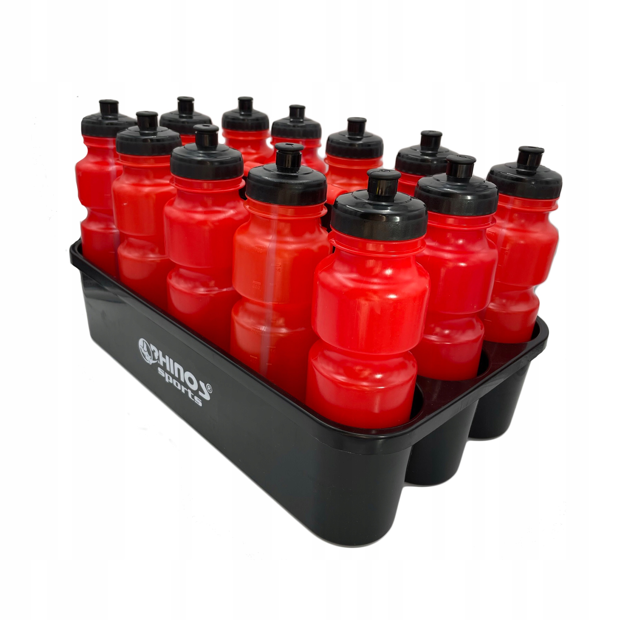 KOSZYK / UCHWYT NA BIDONY - 12 SZT + 12 BIDONÓW