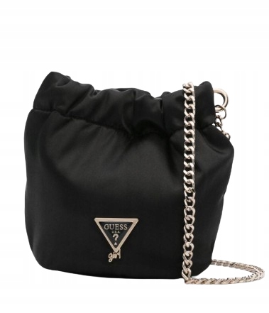 Guess Černá Klasická Kabelka Na Magnet Zlatý Řetěz Gmc