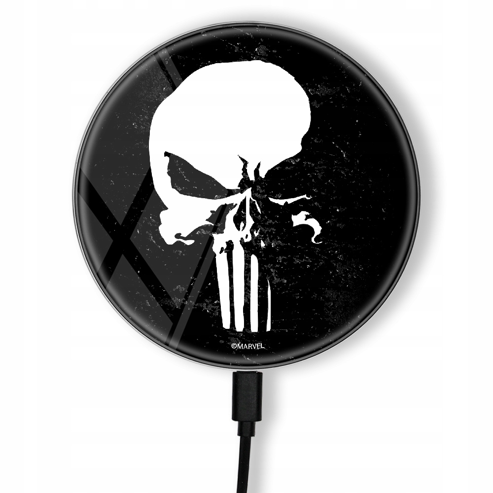 Solidny Ładowarka indukcyjna Punisher Marvel produkt licencyjny