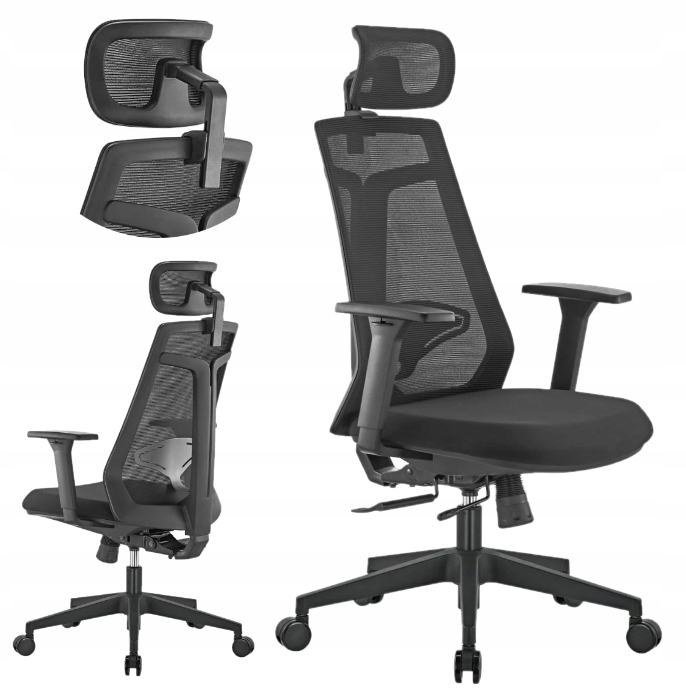 Fotel ergonomiczny Classic czarny biuro dom