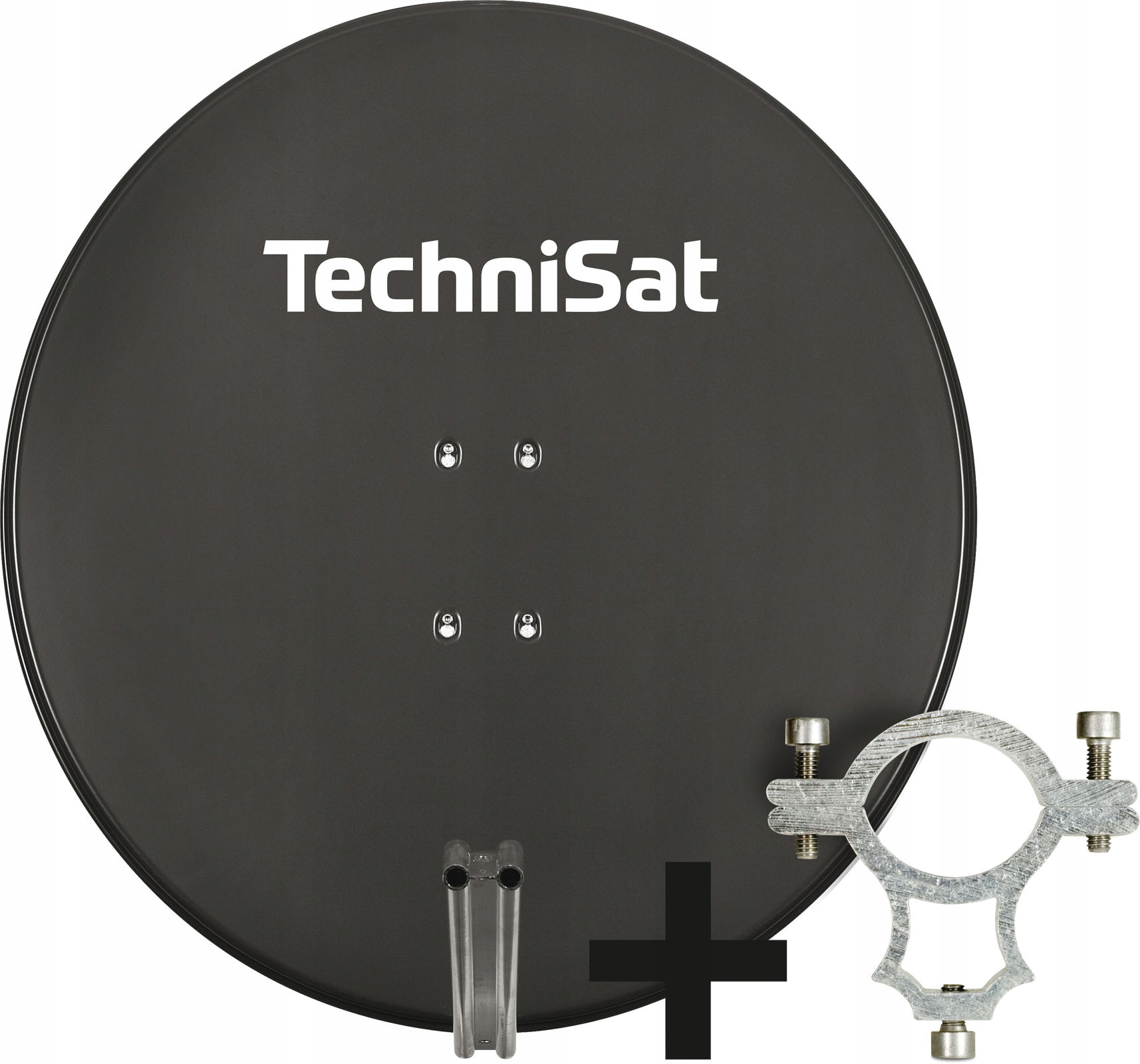 Hliníková satelitní anténa TechniSat 85 cm 40 mm Grafit Držák Převodníku
