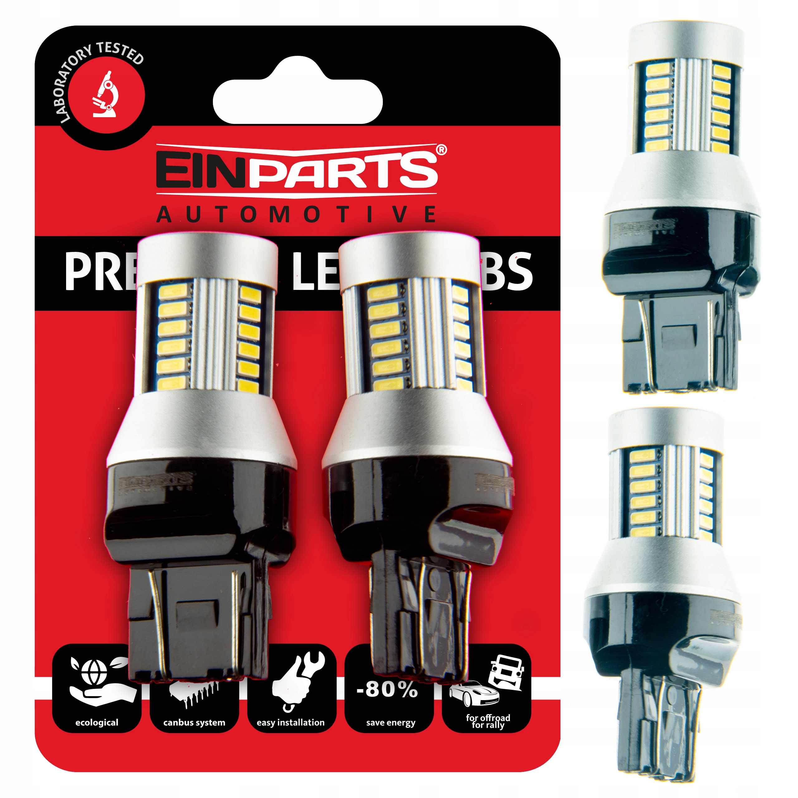 Žárovky Retrofit Led W21/5W 6000K Studená Bílá W3X16Q 12V 30xSMD 4014 Canbus