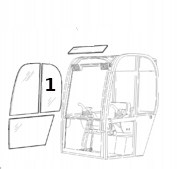 SZYBA PRAWA PRZESUWNA JCB 8014 8016 827 80088 Machine type Excavator