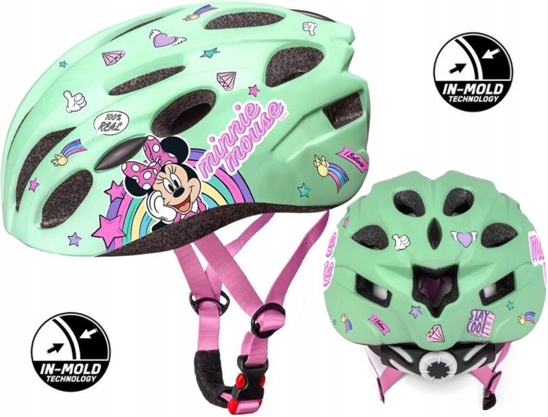 Kask 52-56cm dziecięcy sport In-mold Minnie Mint