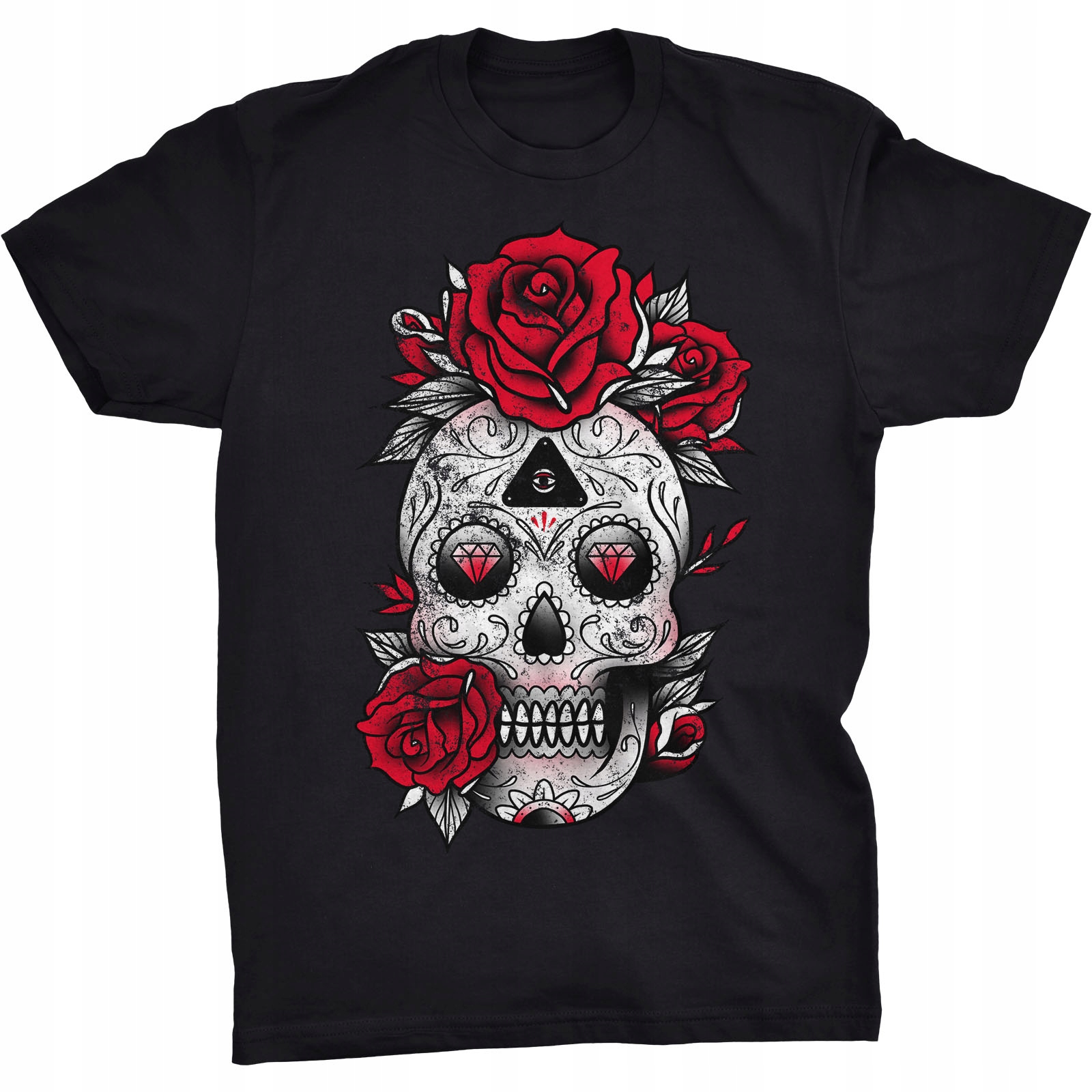 

Candy Skull Koszulka Czaszka Czacha Calavera Róża