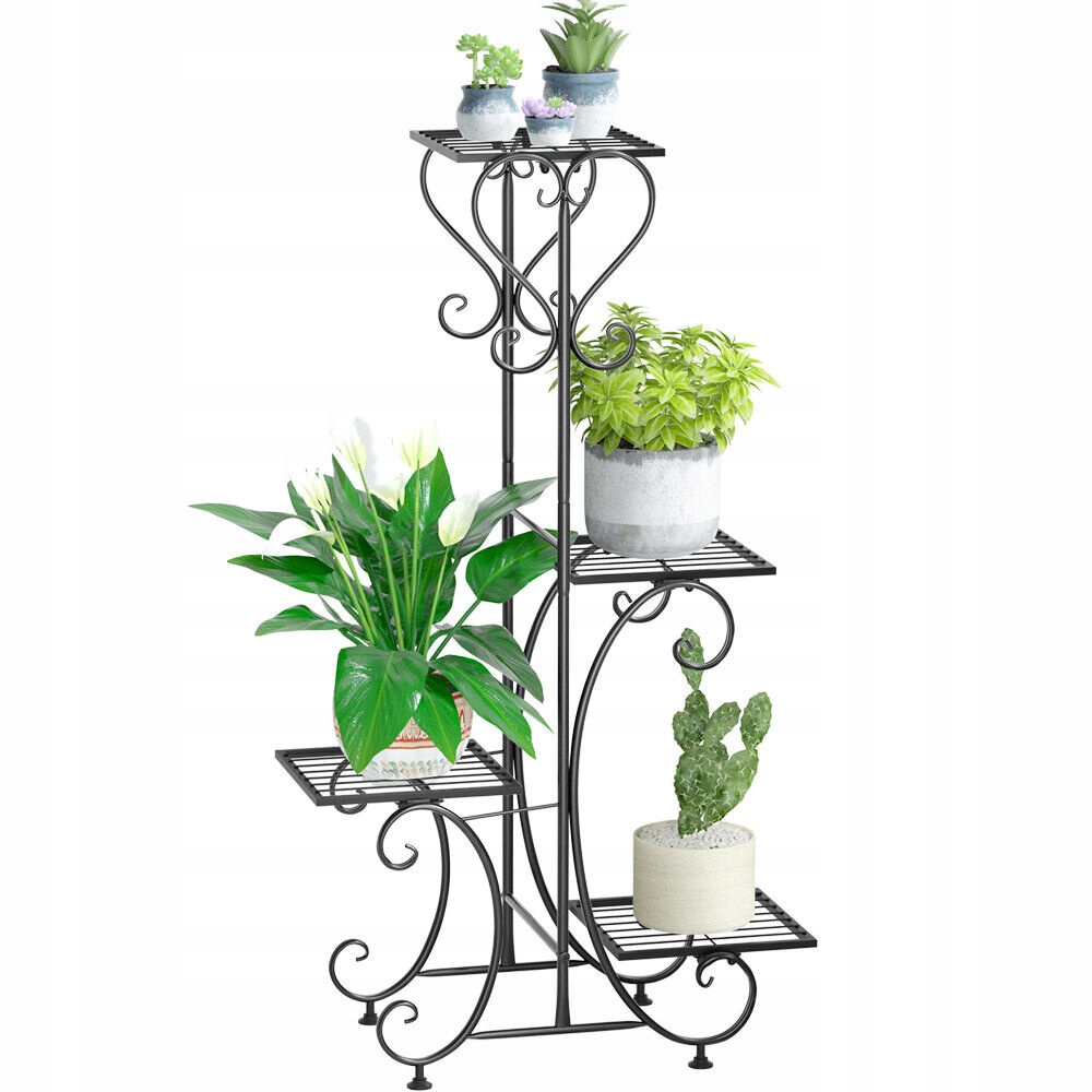 

Kwietnik Stojący Metalowy Stojak Na Kwiaty 87cm