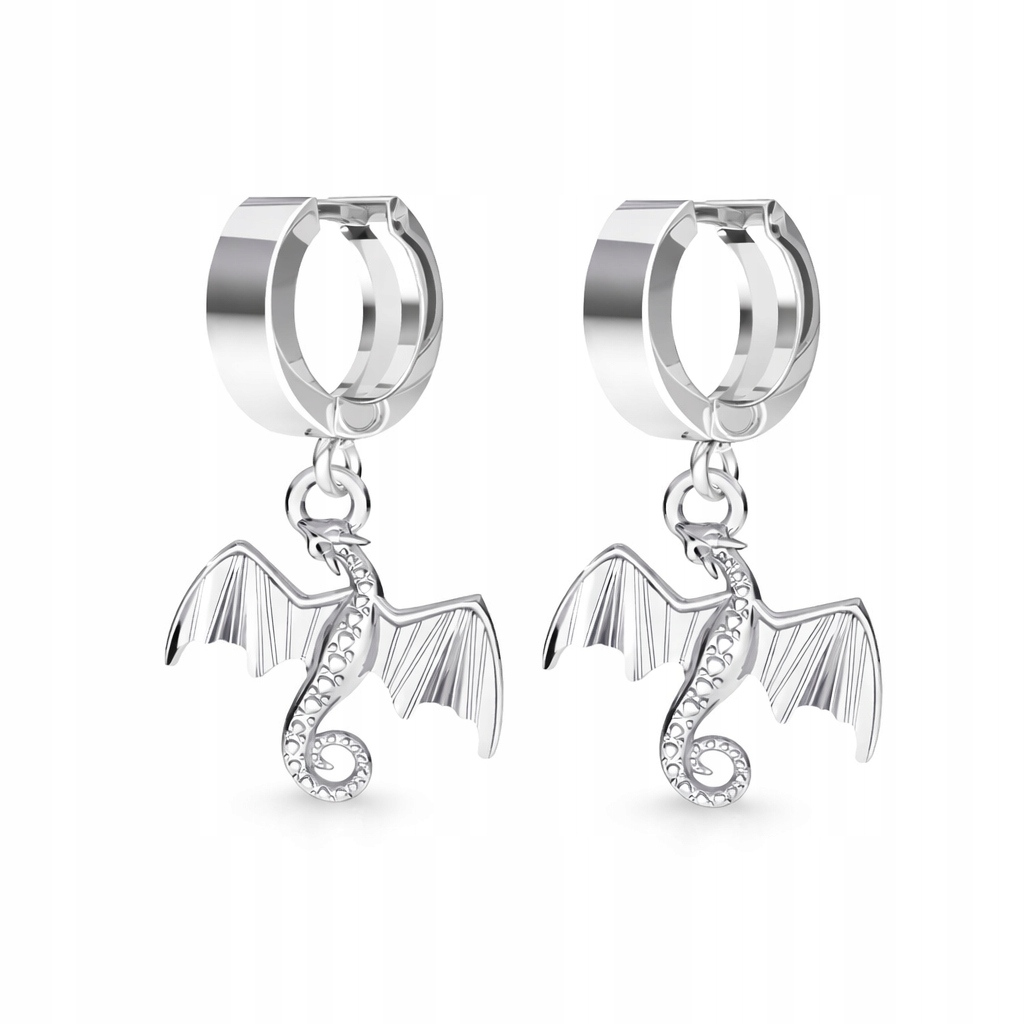 Stříbrné náušnice Drak Bigle pouta Amulet síly a ochrany Stříbro ryzost 925