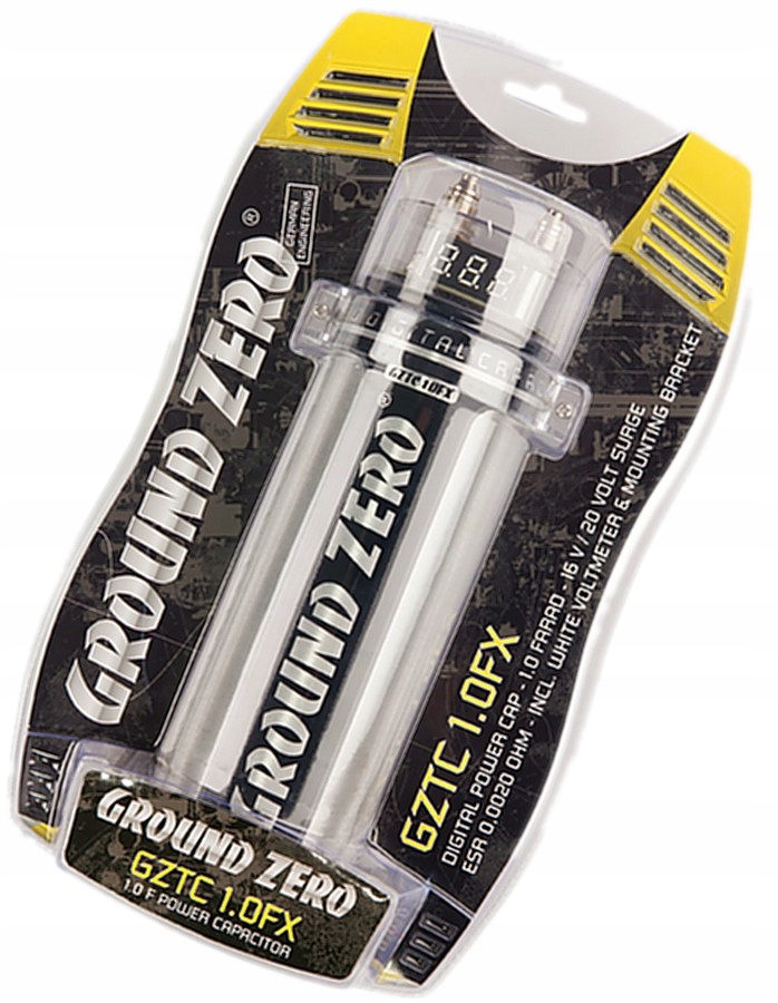 Ground Zero GZTC 1.0FX kondensator 1 farad z LCD Model GZTC 1.0FX
