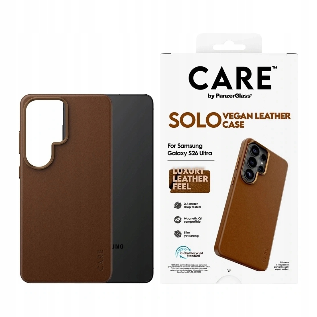 Pouzdro pro Samsung S26 Ultra – PanzerGlass Care Solo Qi hnědé