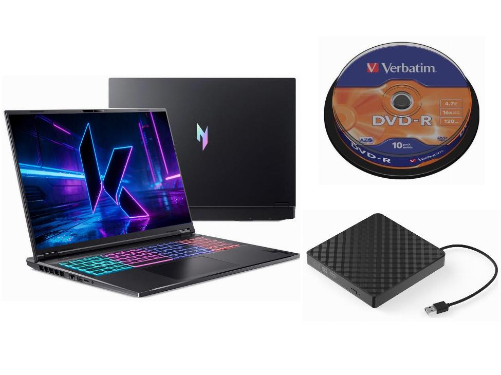 Laptop Acer Amd Ryzen Ai Zewnętrzny Napęd DVD 10 Płyt DVD!
