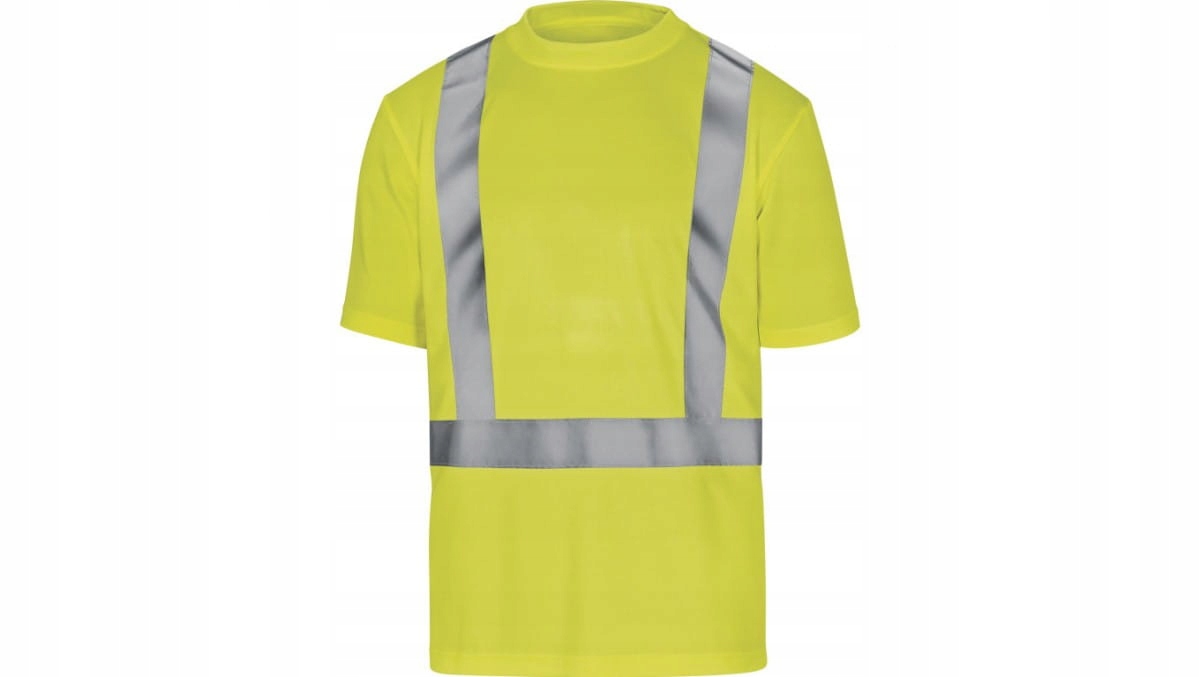 Предупреждающая футболка из полиэстера желтый цвет