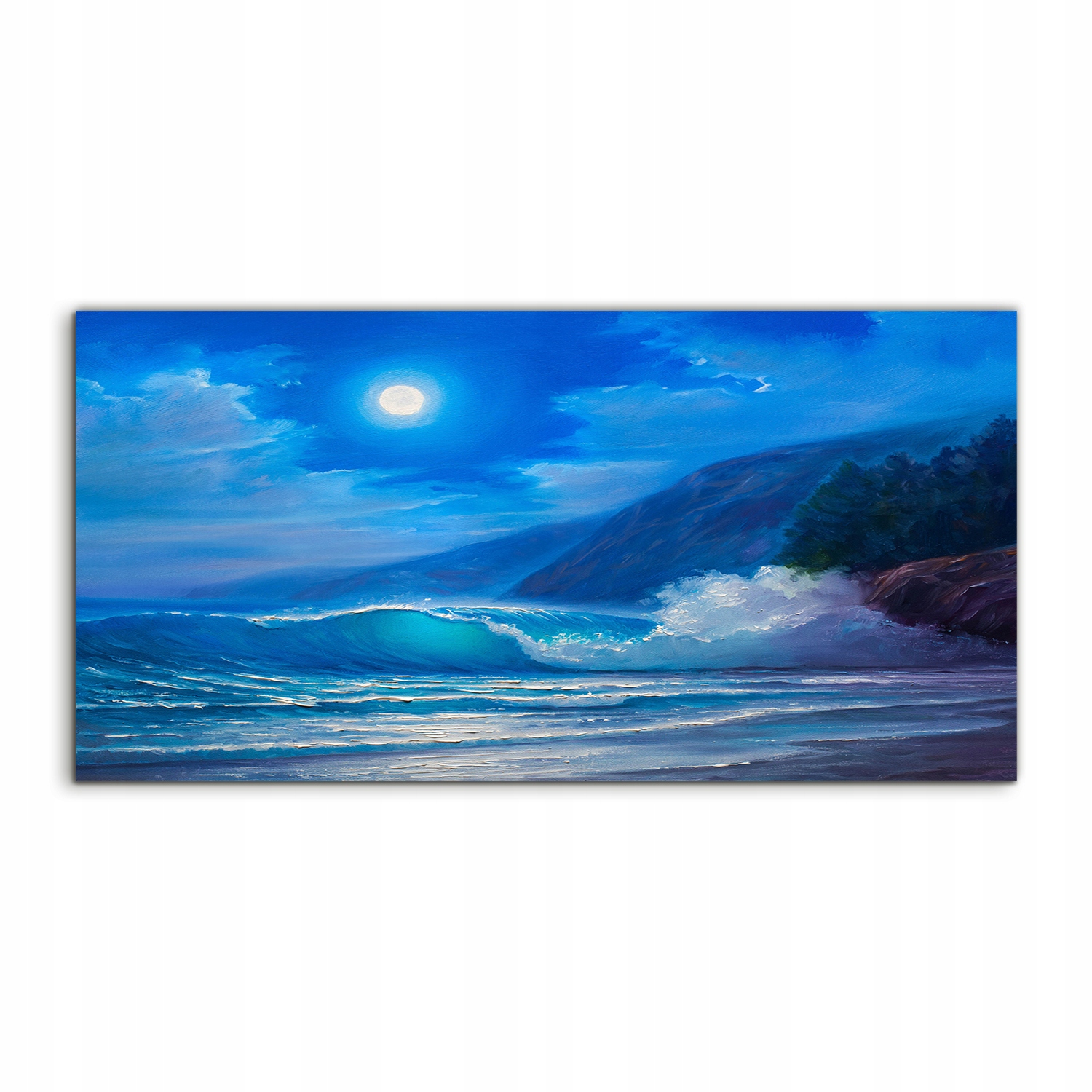 

Fotoobraz 120x60 na prezent Noc Sztorm Morze Fale