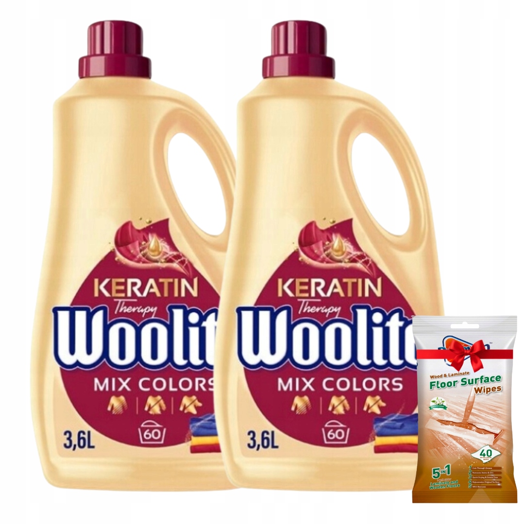 Woolite Tekutý prací prostředek Color 2x3,6 l (120 praní) Dárek