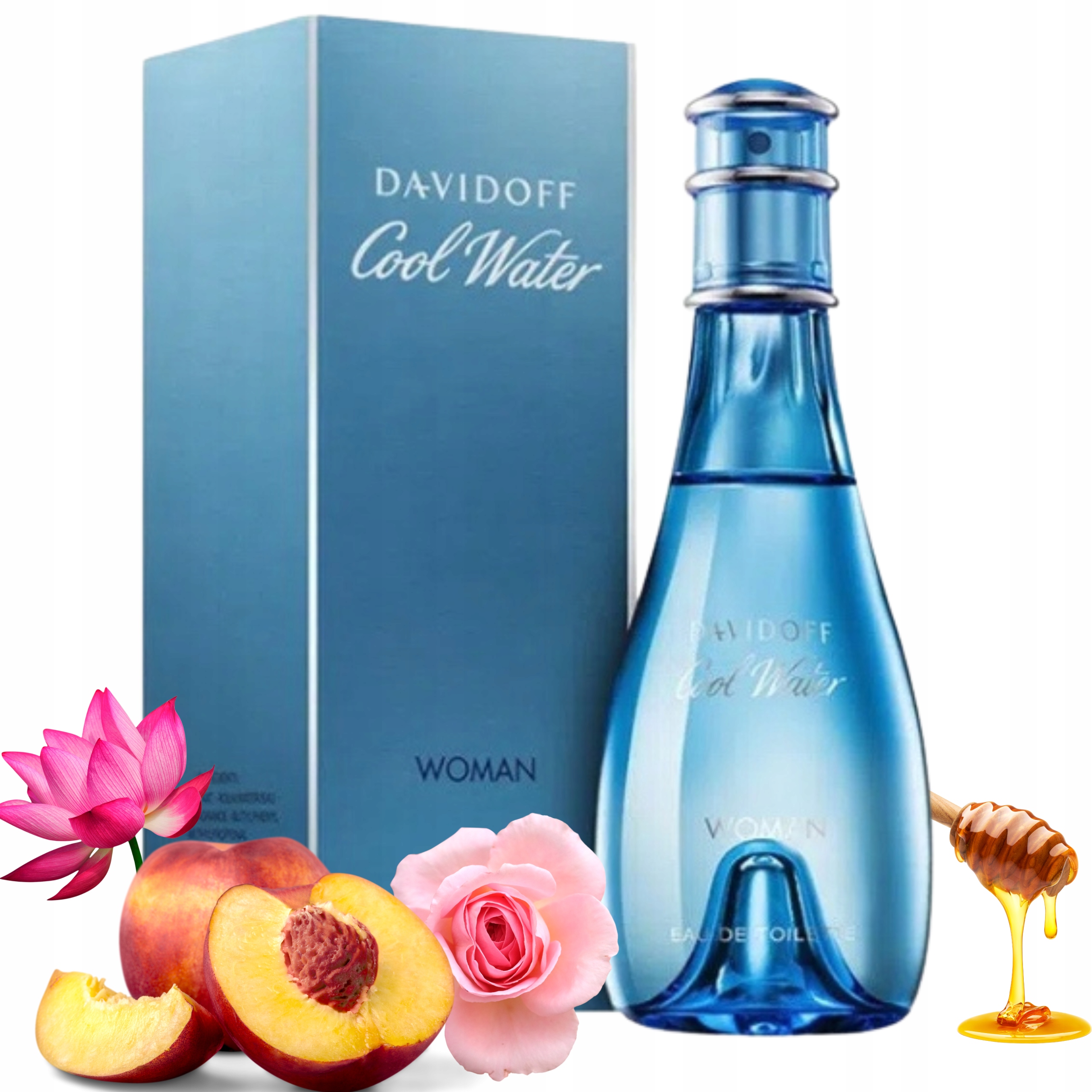 Perfumy Damskie Zapach Davidoff Cool Water Woman 100 ml Edt Woda Toaletowa