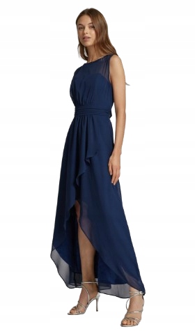 Swing Tmavě Modrá Šaty Maxi S Mašličkou Na Zádech 40 Ktf