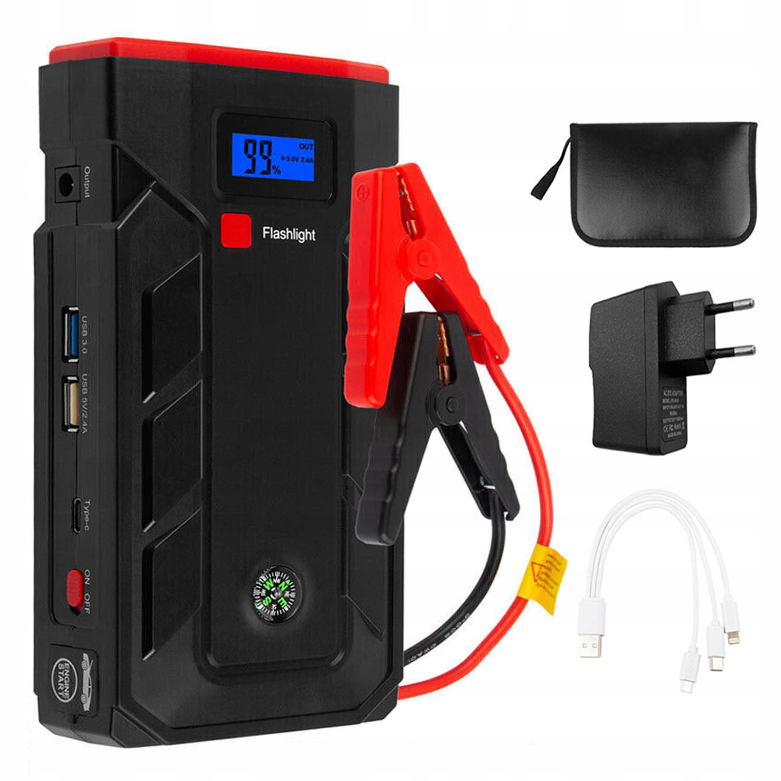 POWER BANK CAR JUMP STARTER ROZRUCH BOOSTER 12V ROZRUSZNIK