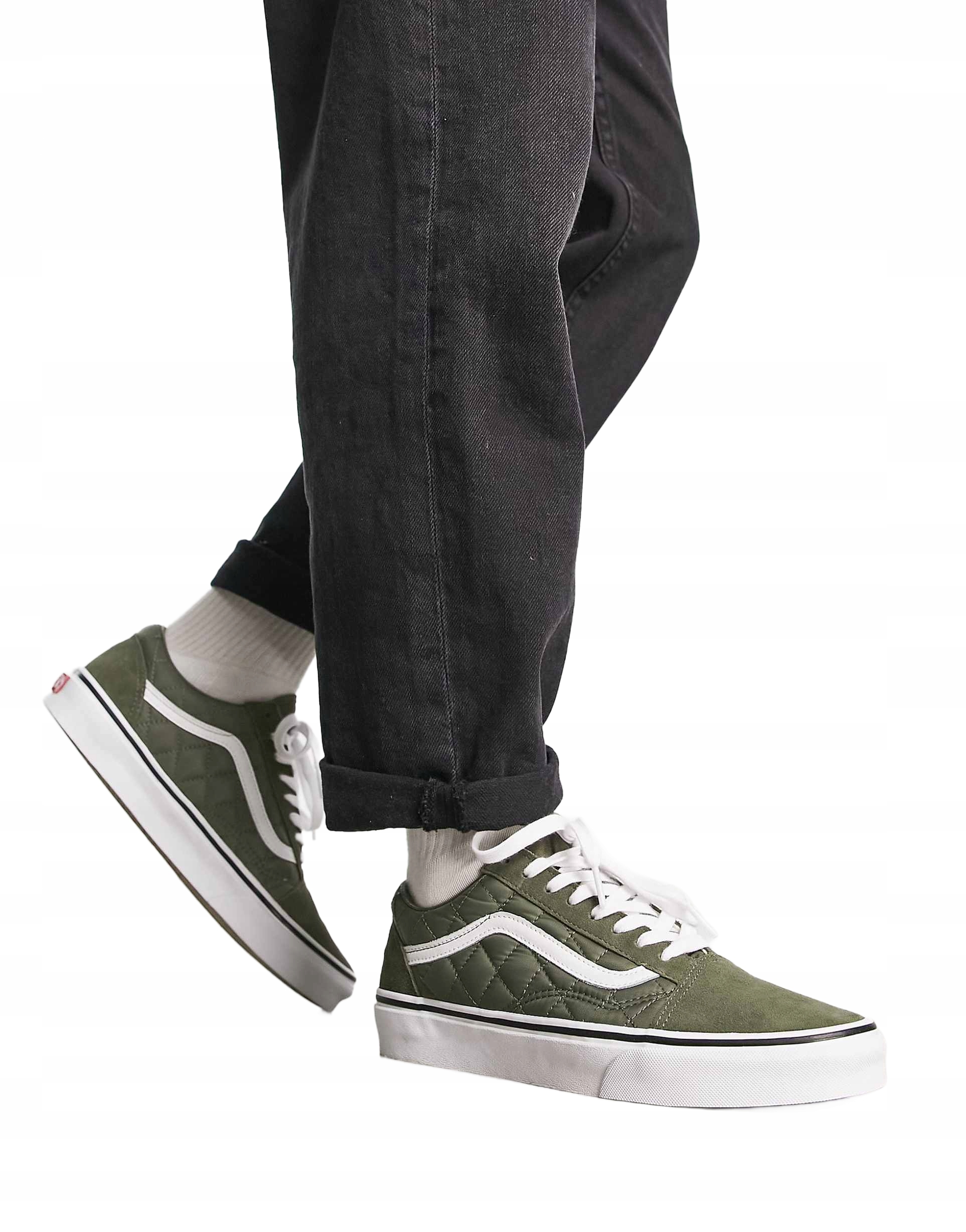 Vans Old Skool Khaki Sportovní Dámské Boty S Bílým Páskem 46 3EA