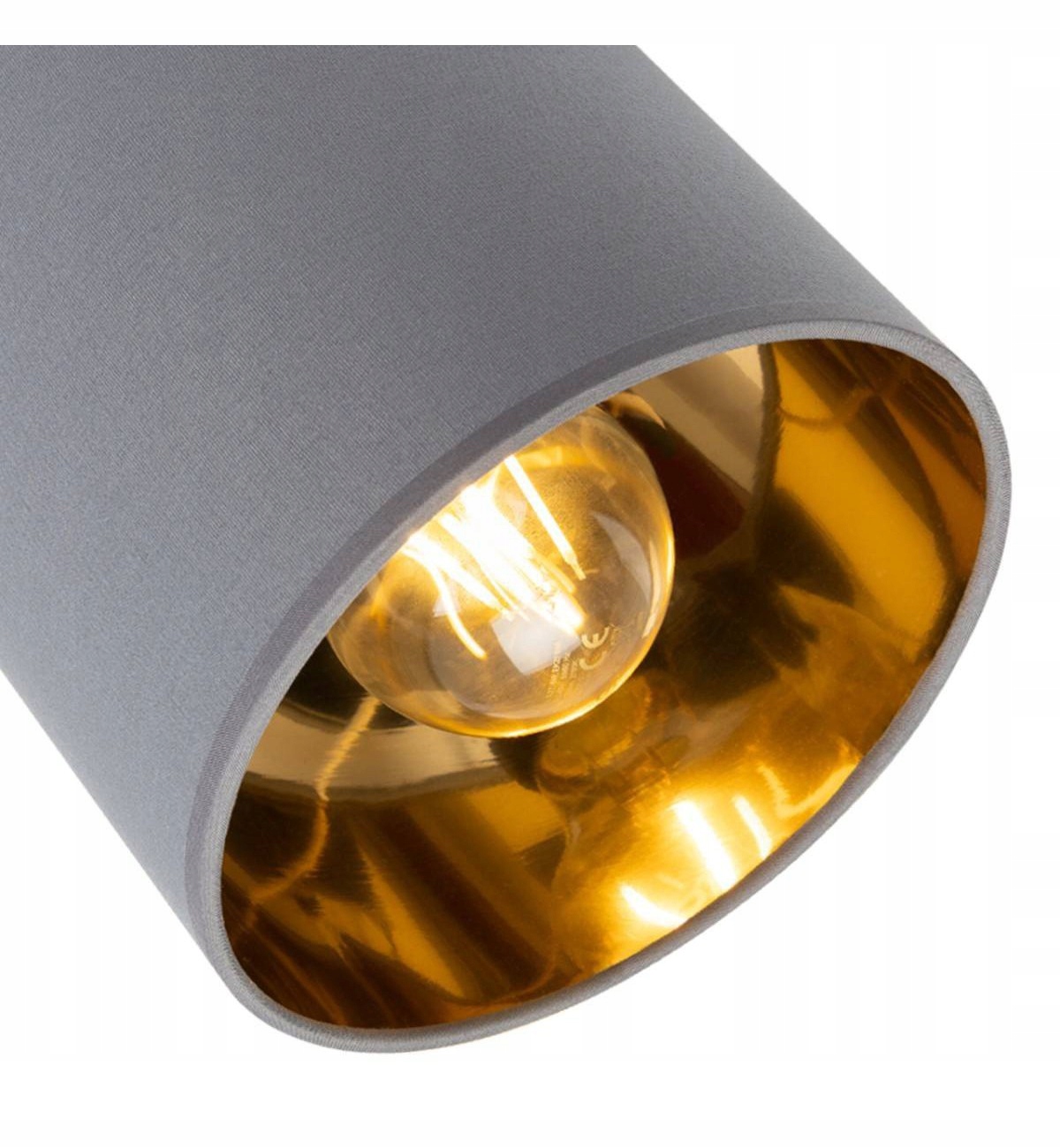 Plafon LAMPA SUFITOWA ABAŻUR szaro-złoty ŻYRANDOL Kod producenta GAMA 2125/3OP/S