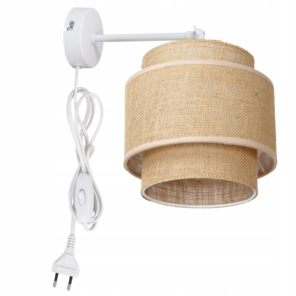 Nástěnná Lampa Boho Jutová S Trio Zástrčkou