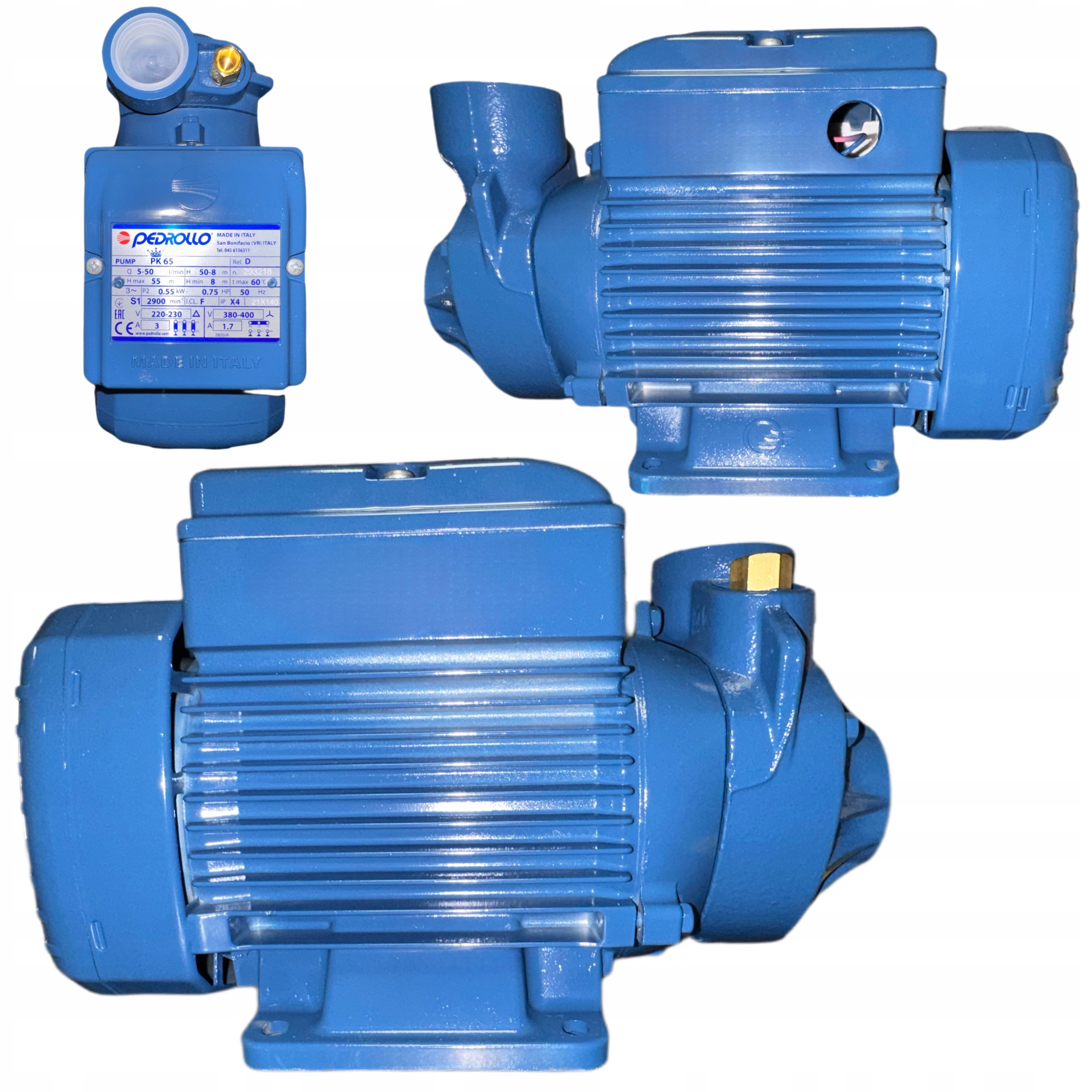 Odstredivá Pumpa Pedrollo PK65 Povrchová Výkonná Talianska 500 W Výkonná 3000 L/h