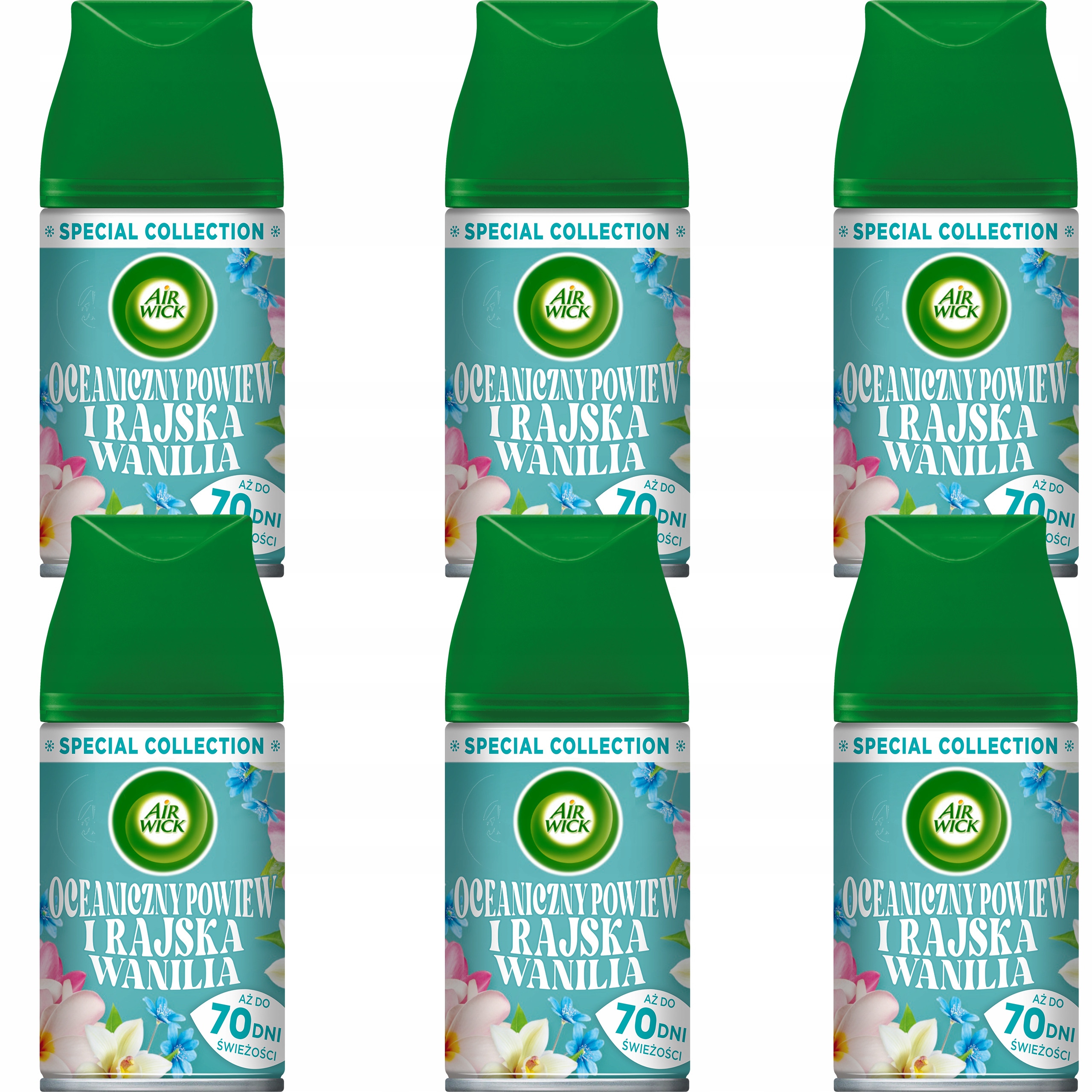 Levně Air Wick Náplně Do Osvěžovače Vzduchu Oceánský Vánek Vanilka 6X 250ML