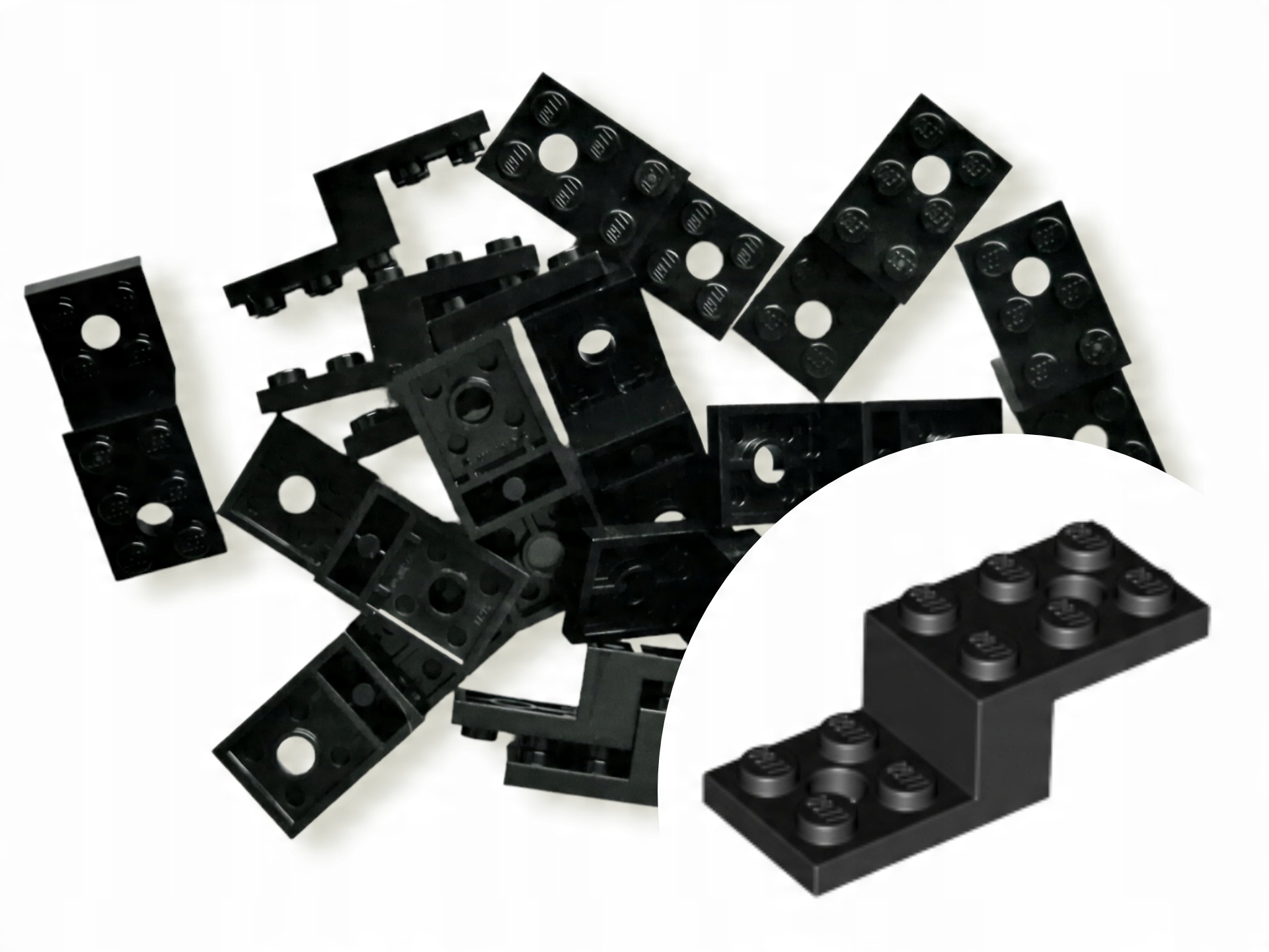 

Lego 11215 Plate łamany 5x2 Czarny Black 6 szt