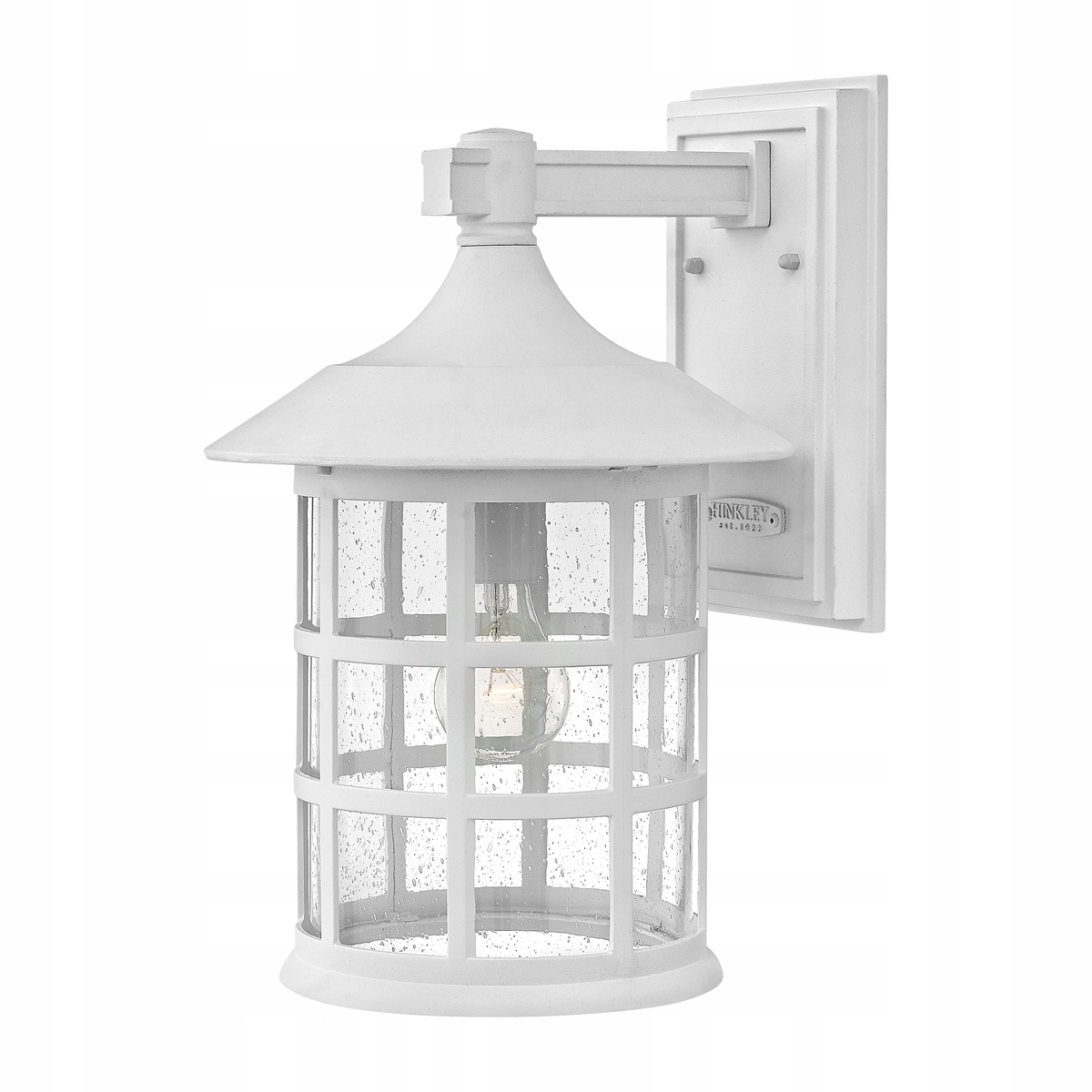 Klasická vonkajšia nástenná lampa biela, záhradná, IP44 Hinkley