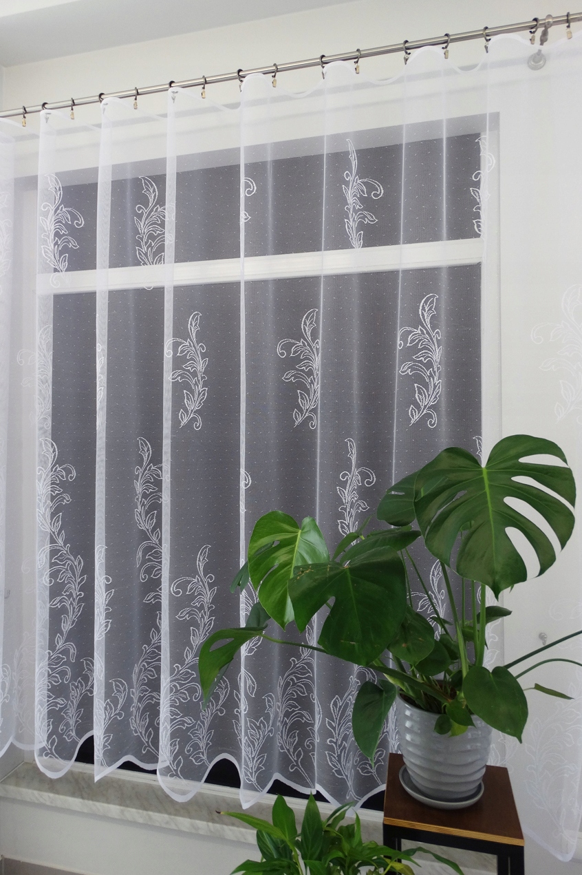 Mg Záclona žakár 623/886 Bílá 300x200 cm hotová Bt obšitá M