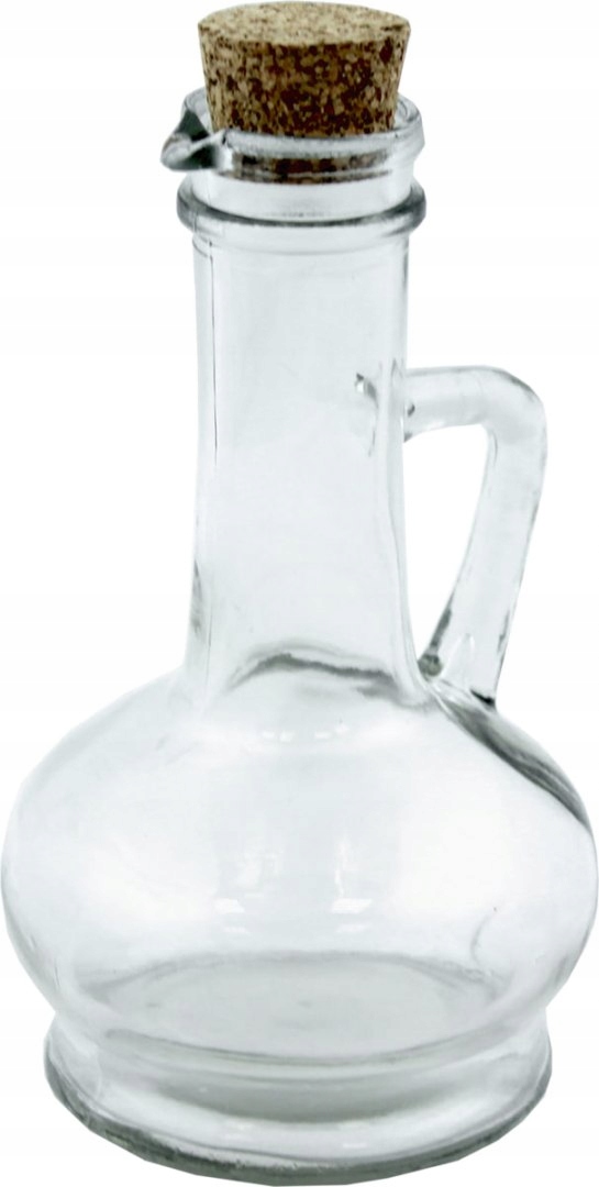 butelka szklana na ocet oliwę 150ml. z korkiem — 2