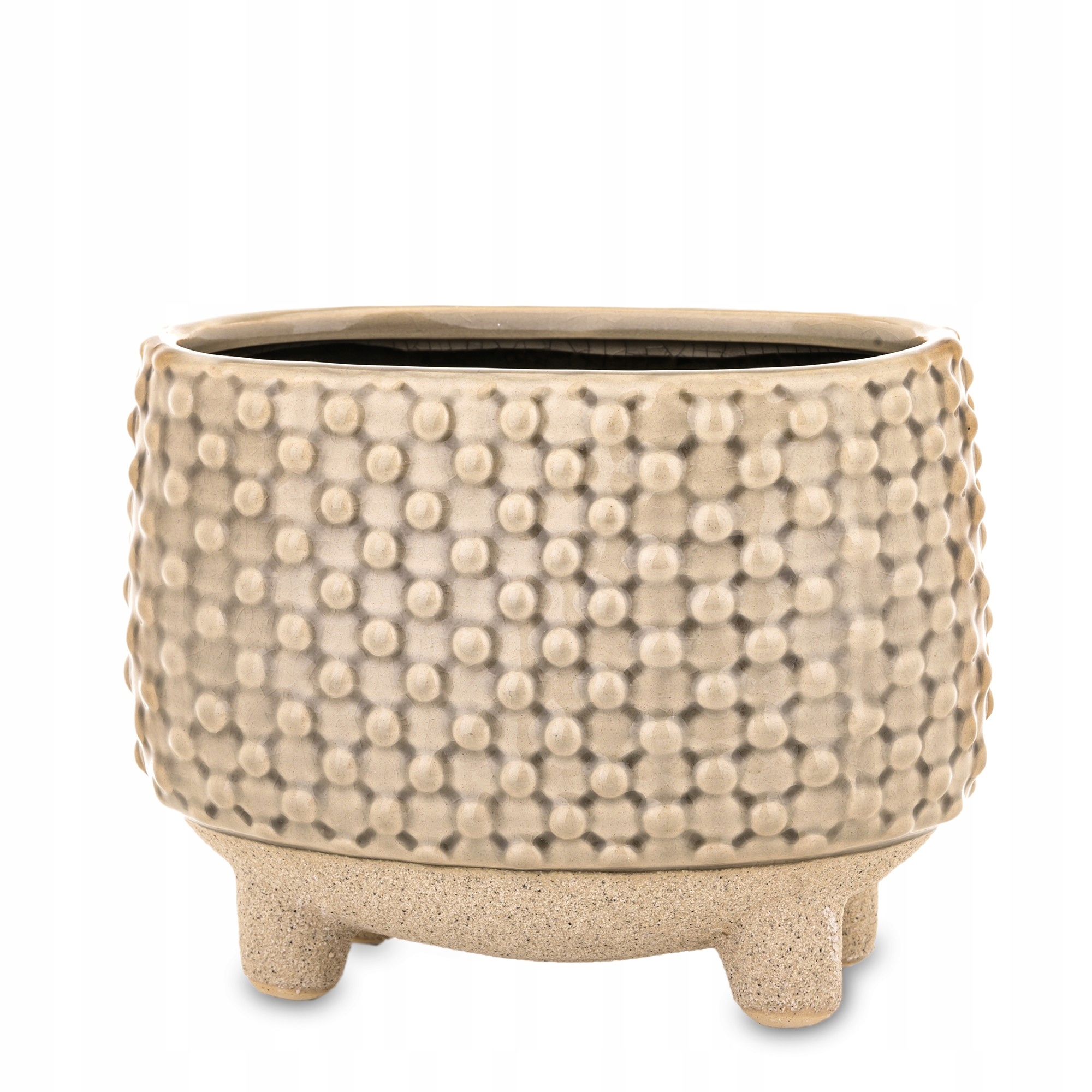 

Osłonka Doniczkę Ceramiczna Nóżkach Doniczka Boho