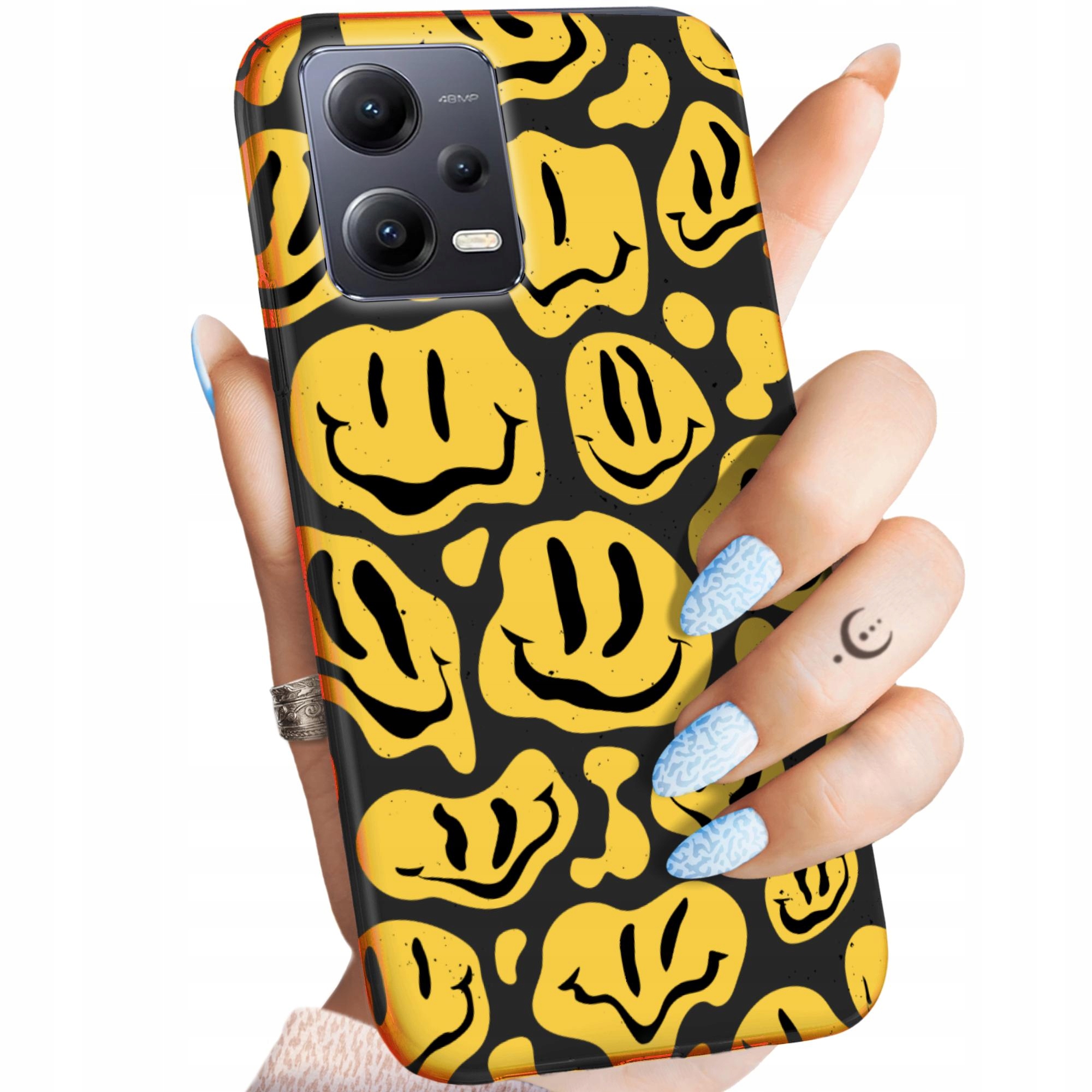 Etui Matowe Do Redmi Note 12 5G Poco X5 Smile Buźka Uśmiech Obudowa