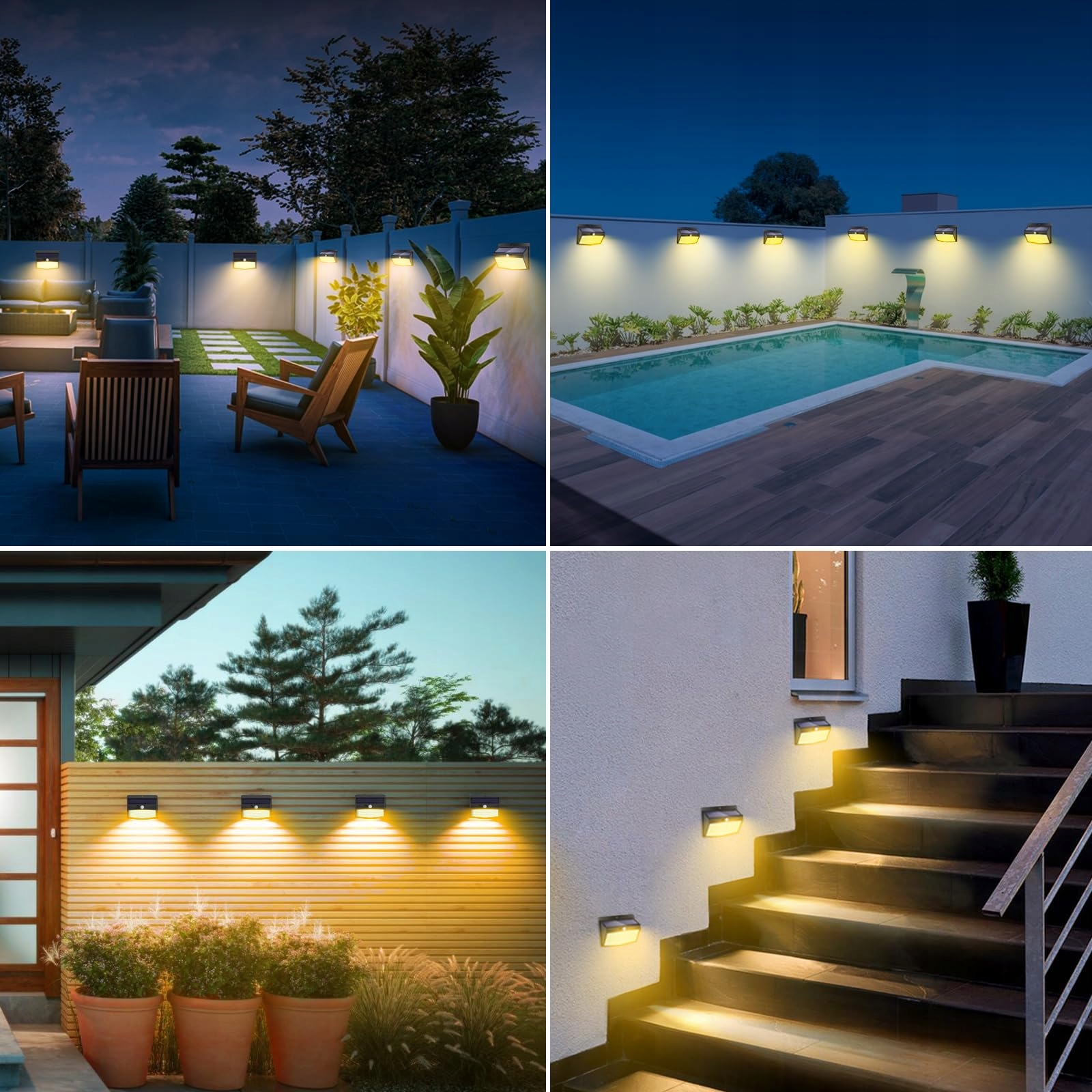 PEASUR Lampy Solarne Z Czujnikiem Ruchu 138 LED IP65 Do Ogrodu — miniatura 6