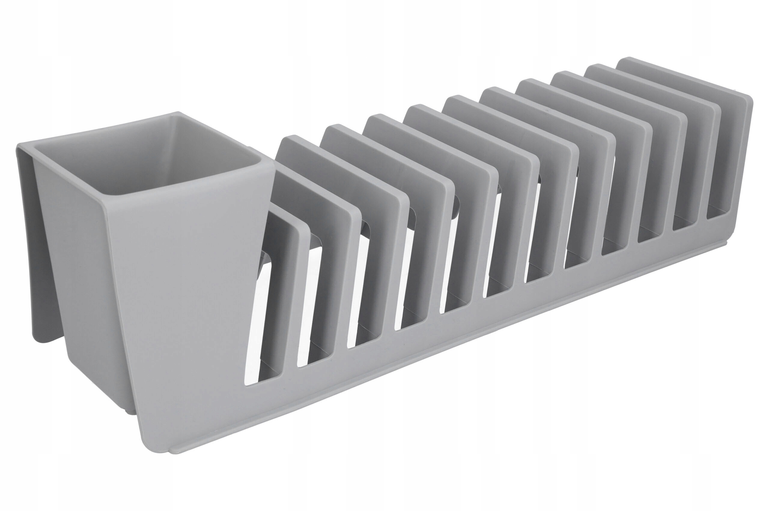 Suszarka do naczyń szara stojąca do suszenia ociekacz z pojemnikiem 37x11,5 Marka inna