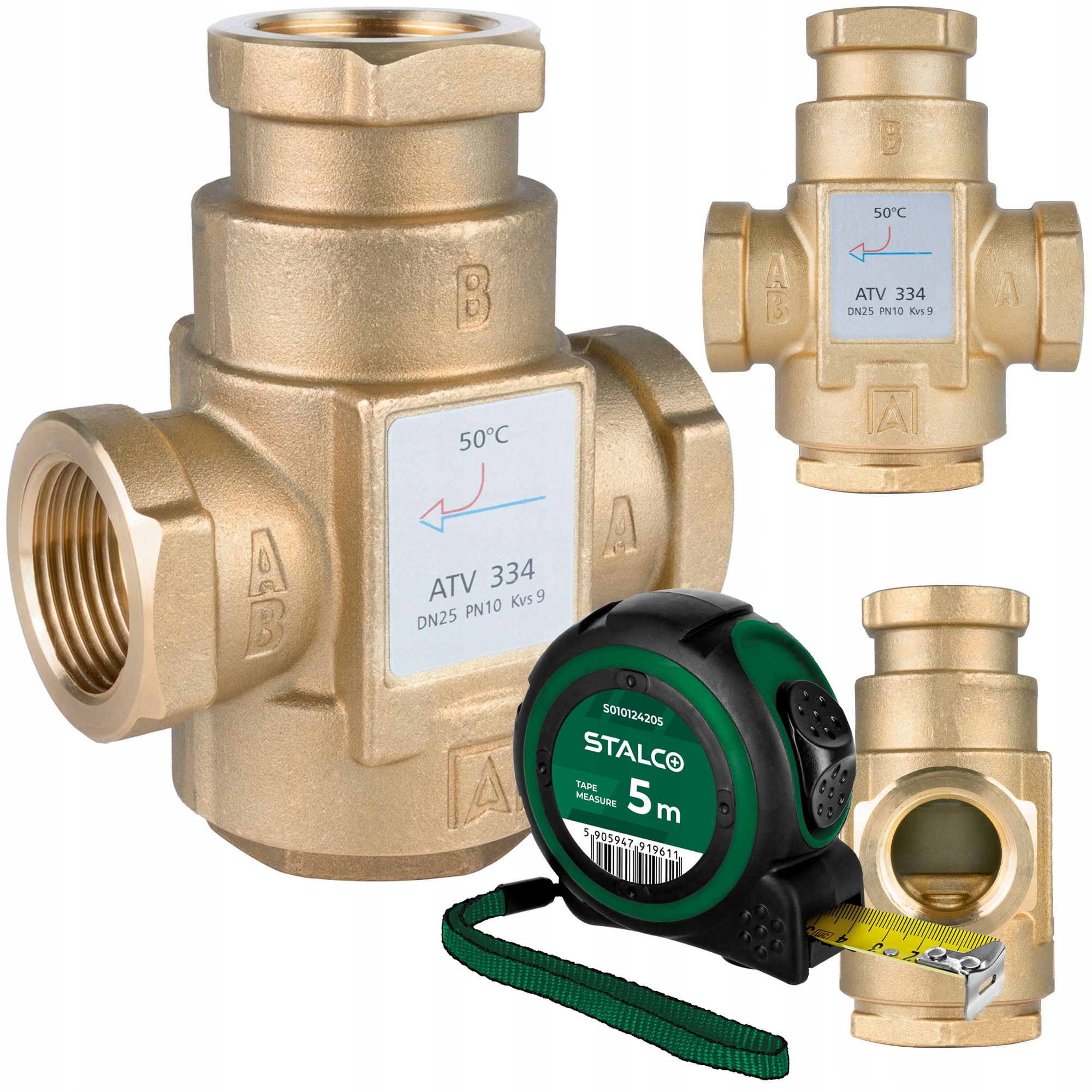 Teplotný Ventil Atv 334 DN25 Gw 1" Cal Kvs 9 m³/h Afriso 50°C Do Kotla