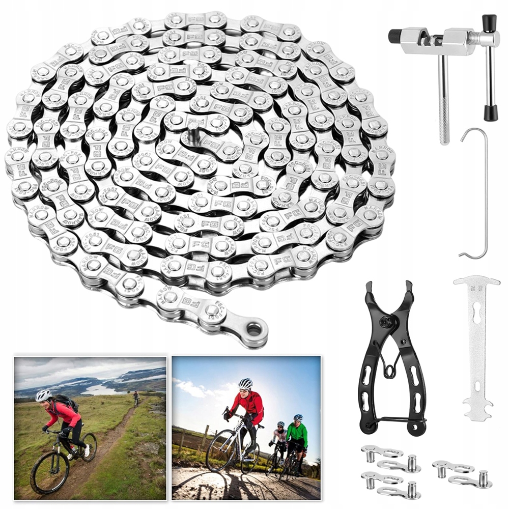 Łańcuch Rowerowy 6/7/8 Rzędów Łańcuch Rowerowy Nierdzewny Łańcuch Rowerowy