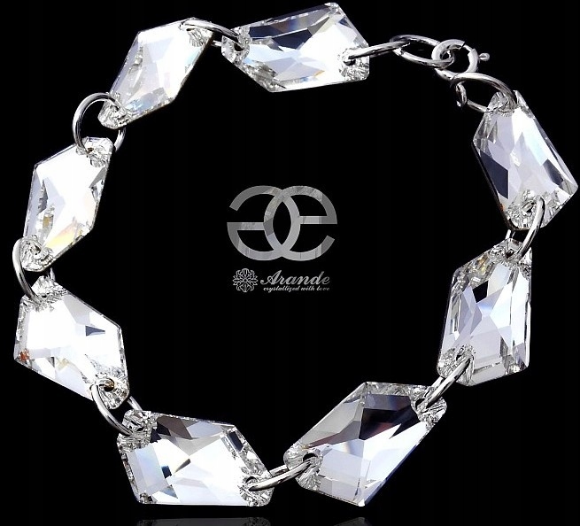 Krystaly Elegantní náramek Crystal Art Stříbro